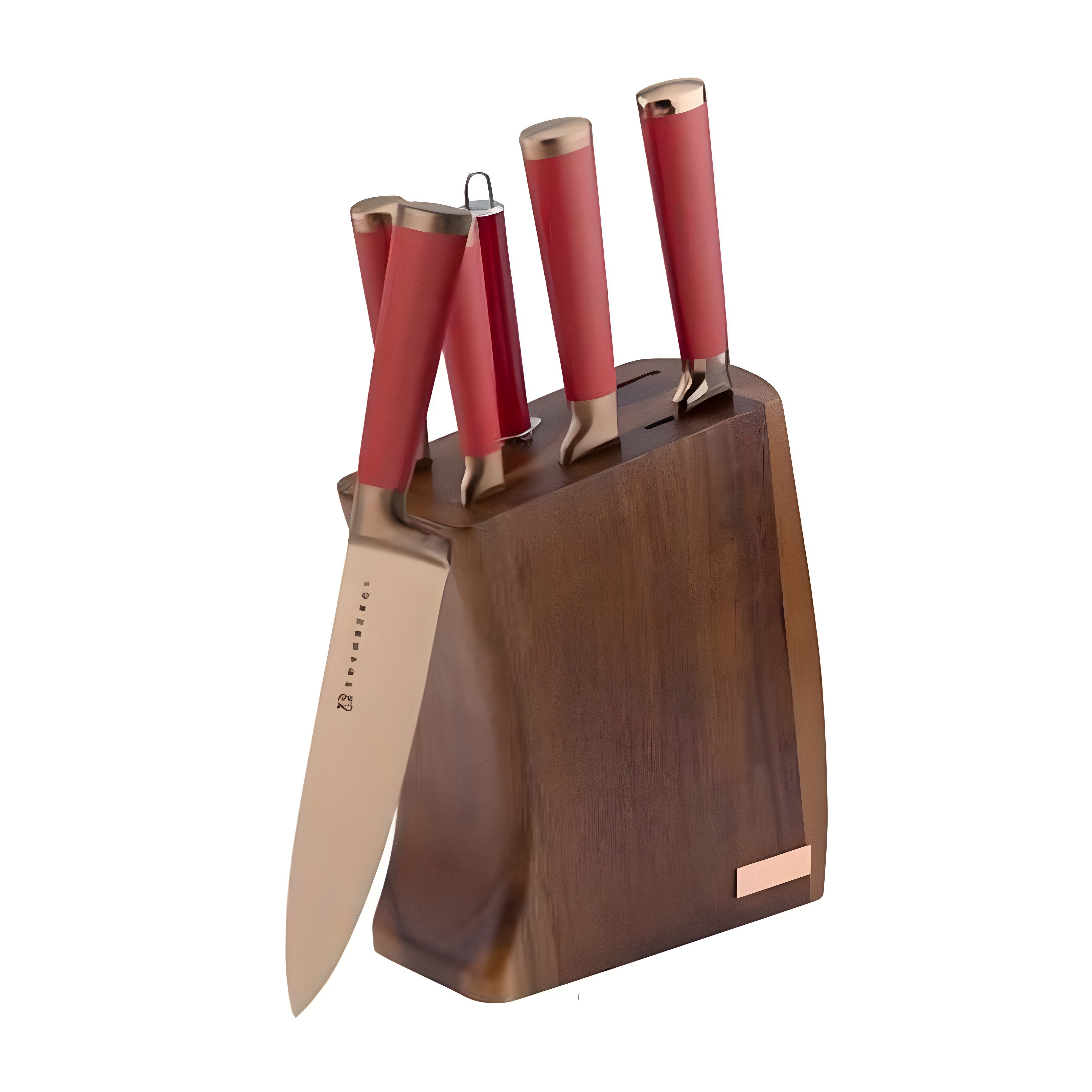 Edenberg Messerblock mit Messern Messerset mit Block Holz (7tlg), Holz-Messerblock, Titanbeschichtung