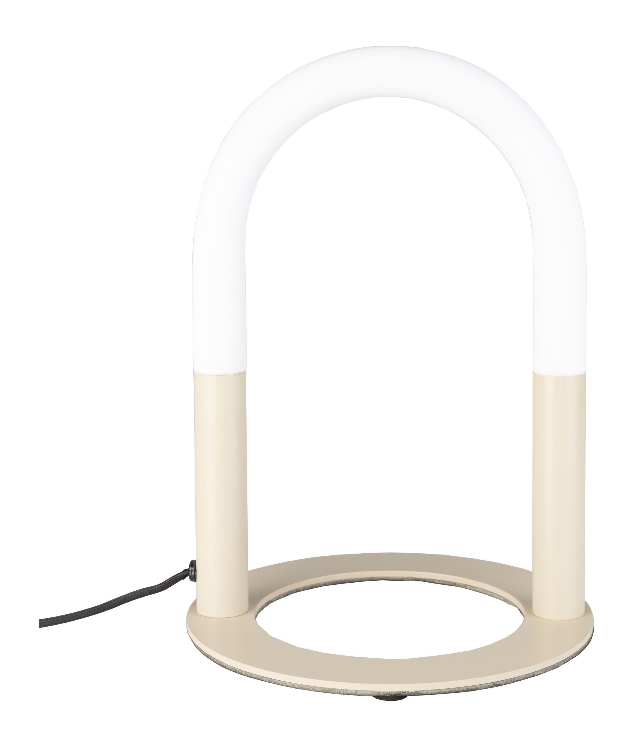 Zuiver Tischleuchte Tischlampe Arch von Zuiver in Beige mit Bogen-Design aus Eisen, ohne Leuchtmittel