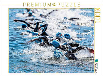CALVENDO Puzzle CALVENDO Puzzle Triathlon: Extremsport hier beim Schwimmen 1000 Teile Lege-Größe 64 x 48 cm Foto-Puzzle Bild von CALVENDO Verlag, 1000 Puzzleteile