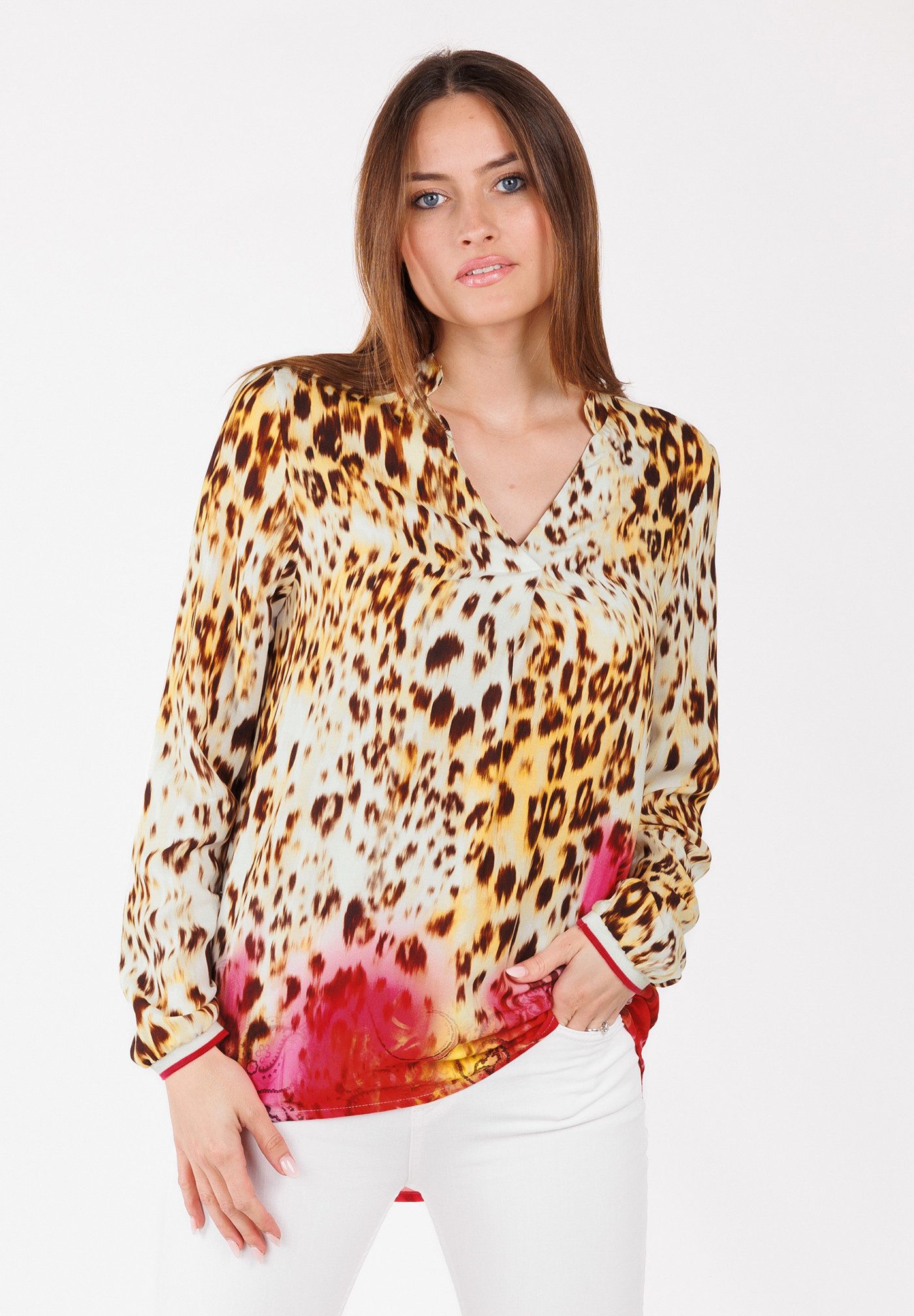 Key Largo Langarmbluse WB FLAVOUR v-neck (1-tlg) günstig online kaufen