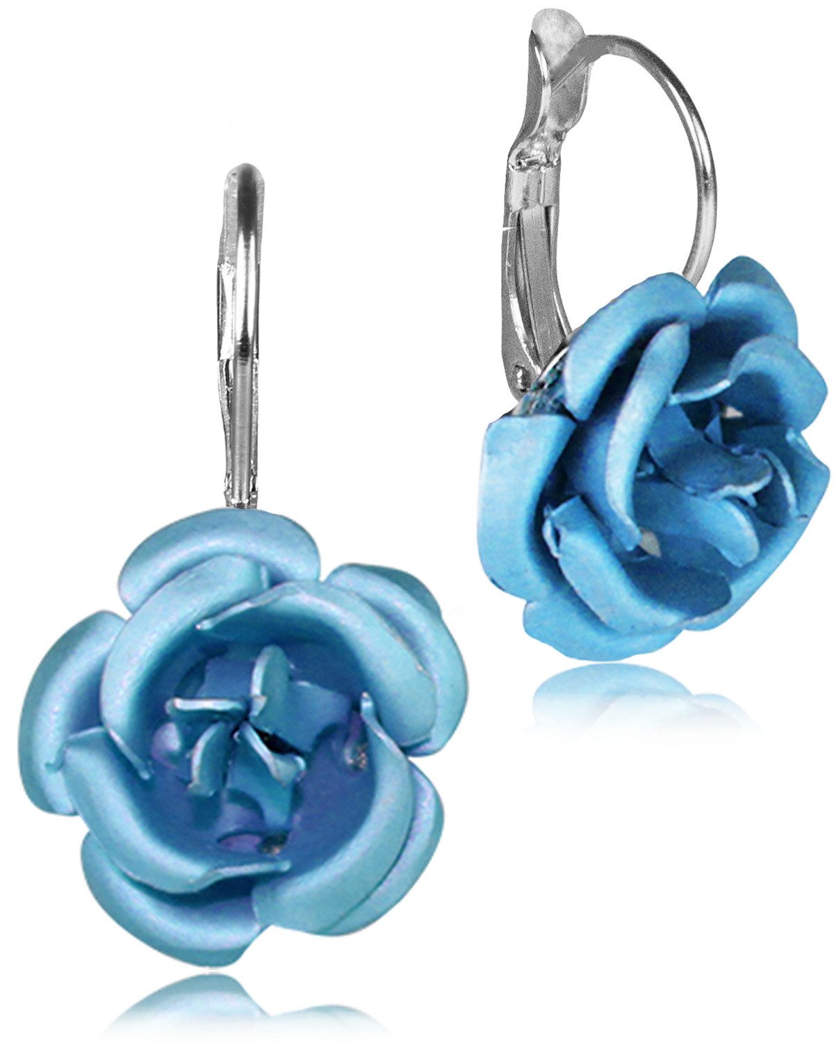 Trachtenland Paar Ohrhänger Ohrringe 'Amara' mit bunten Rosen 47959, Türkis günstig online kaufen