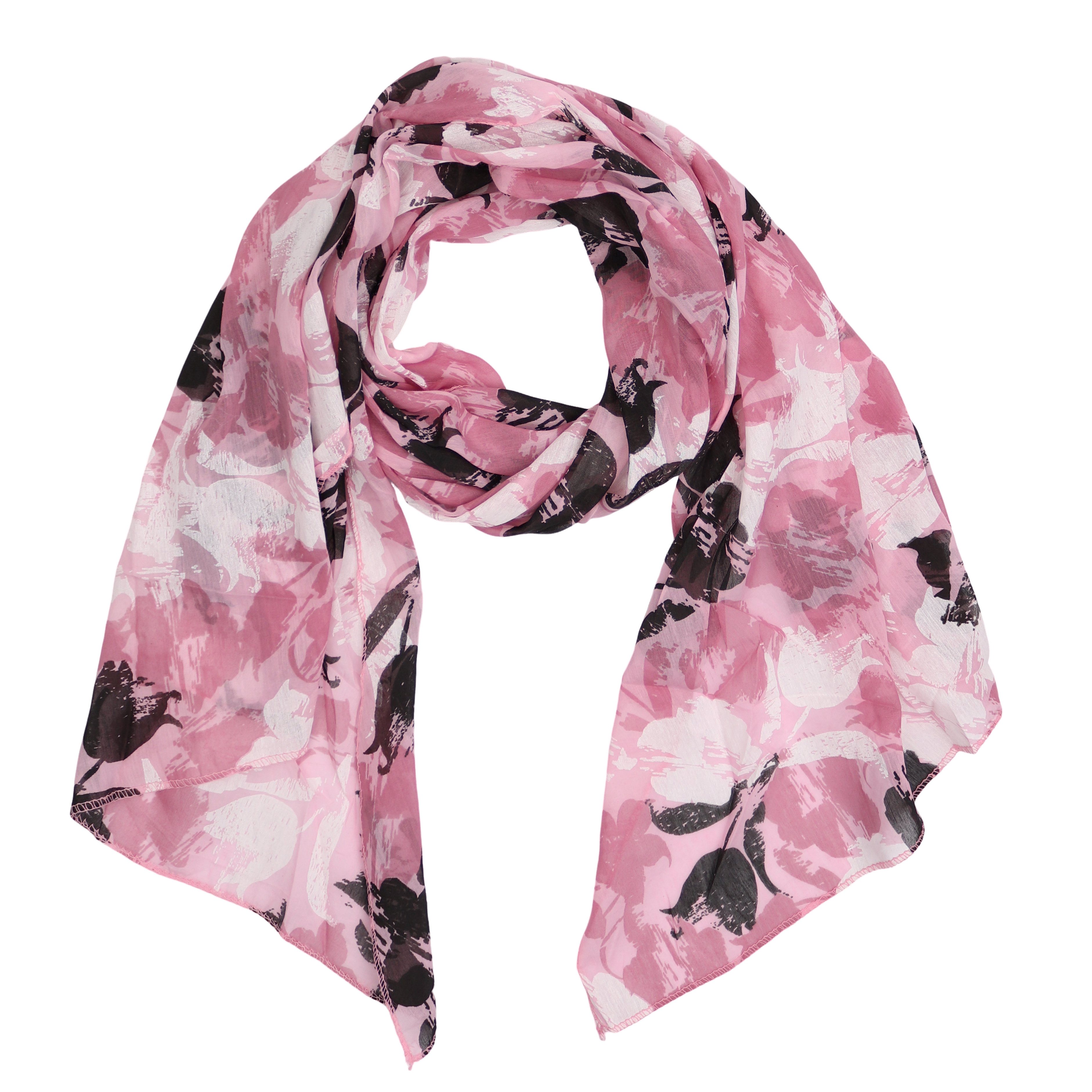 MIRROSI Modeschal Asymmetrischer Schal, Made in Italy 20% Seide 80% Baumwolle, (Ca.170x77cm; leicht und bequem), Damen Halstuch ideal für Frühling, Sommer und Herbst