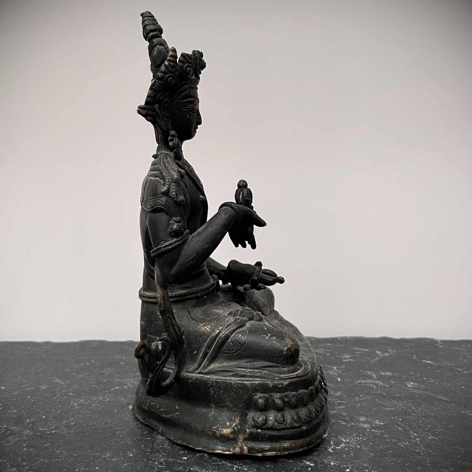 Bronze Buddhafigur Buddha Tibet Vajrasattva Asien Figur LifeStyle