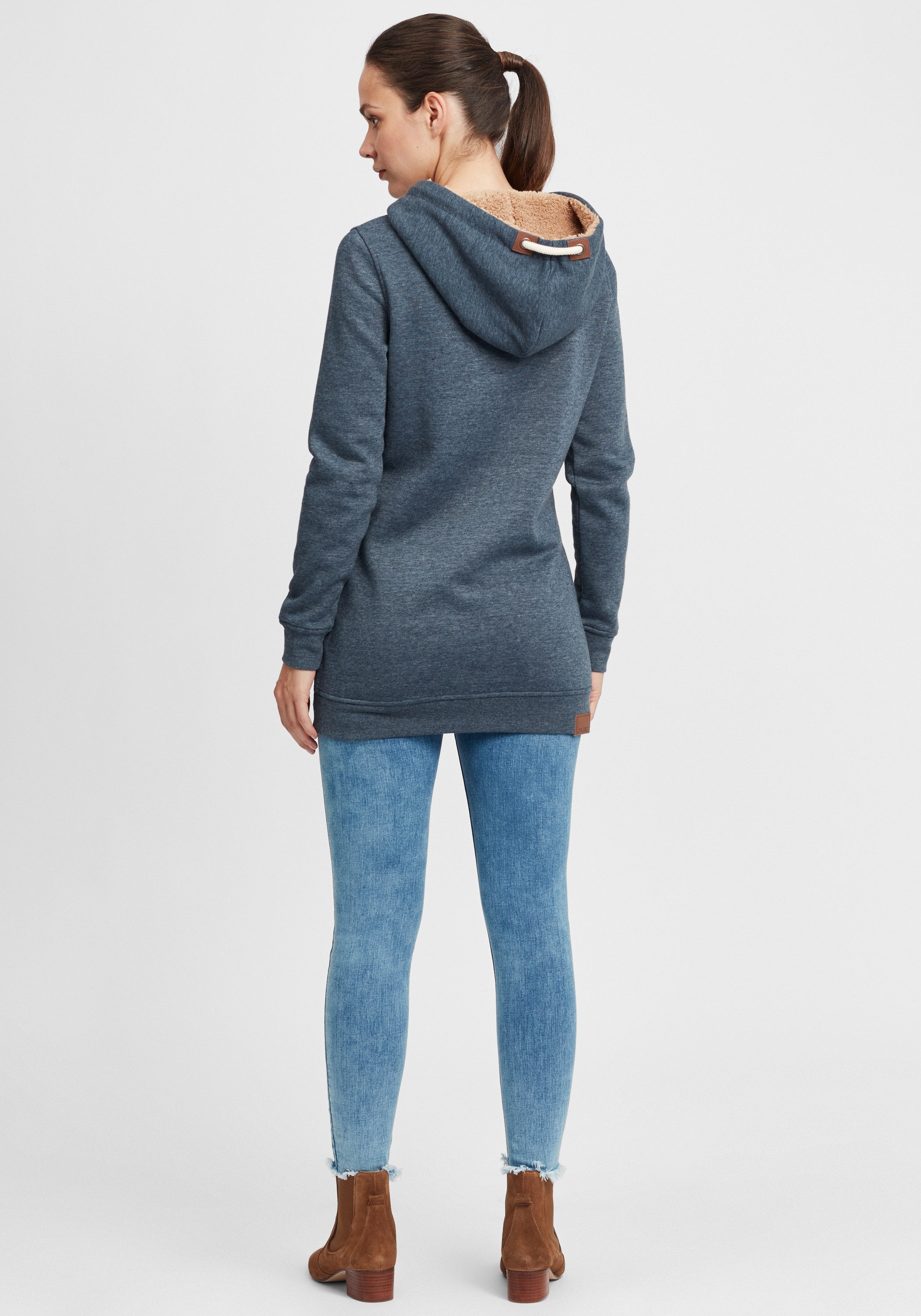 OXMO Hoodie OXVicky Kapuzenpullover lang geschnitten