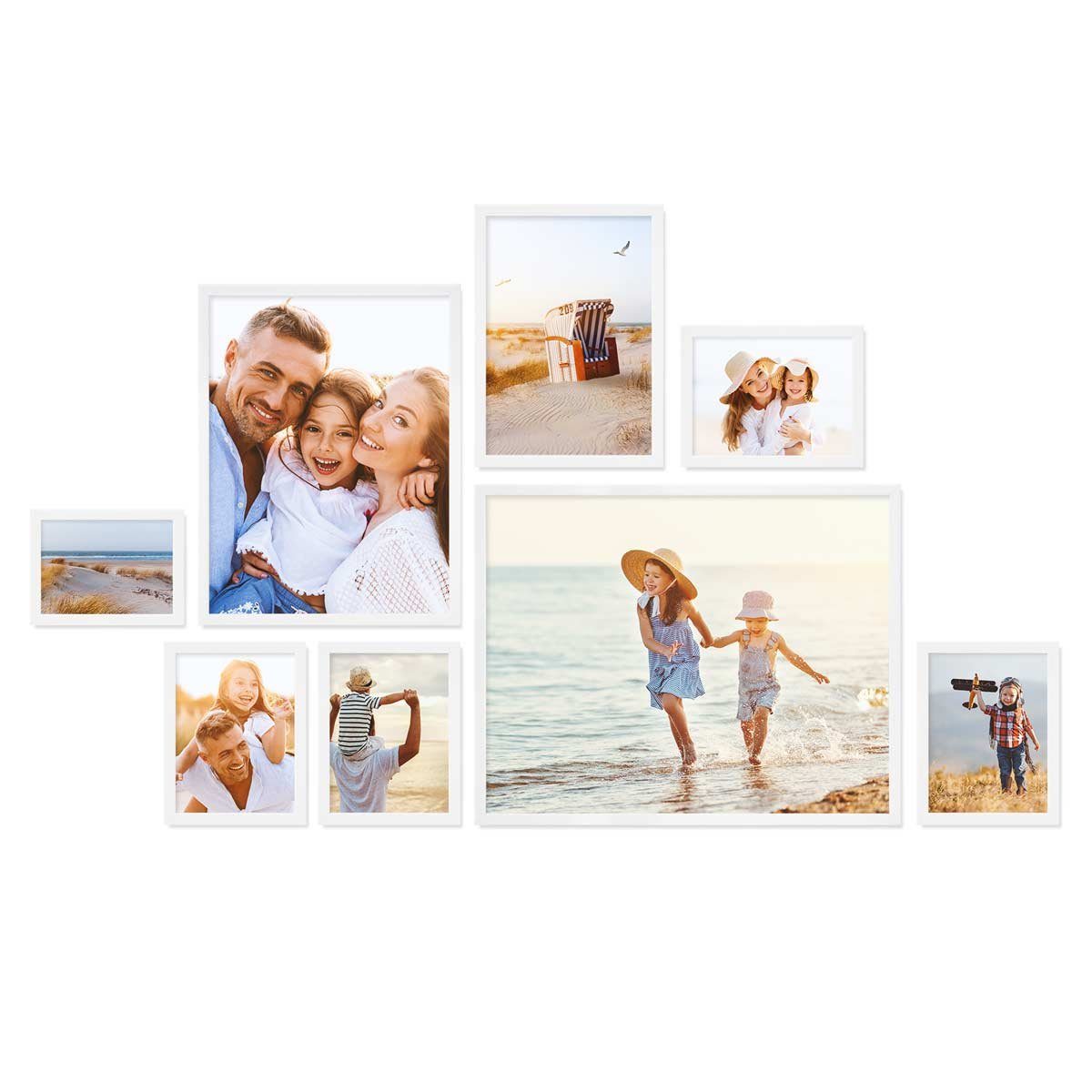 PHOTOLINI Рамки 8er Set Modern Schmal 13x18 bis 40x50 cm