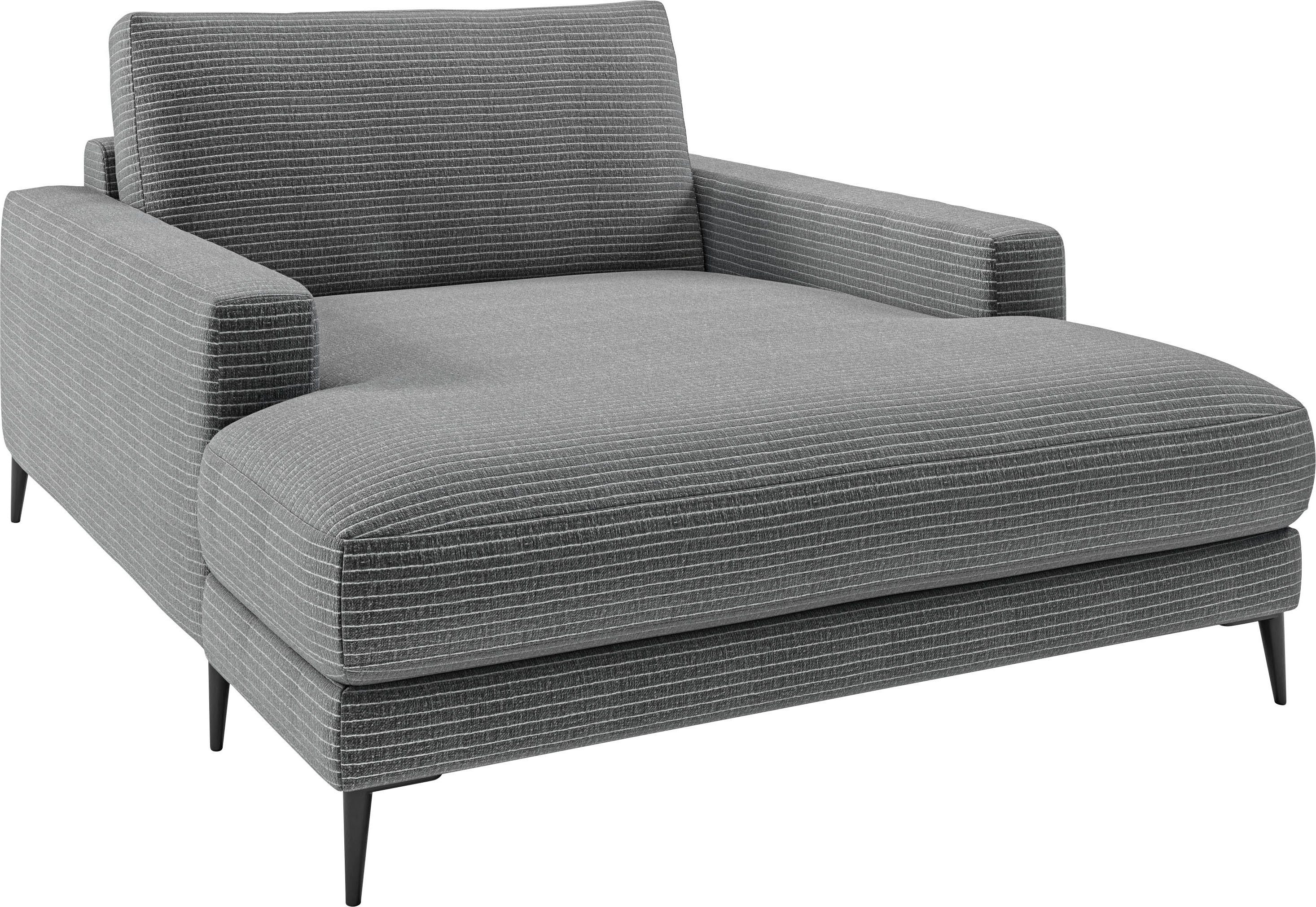 Home affaire Chaiselongue Downtown Loungemöbel zum Relaxen, B/T/H: 132/170/84 cm, auch in Bouclé, Cord und Easy care - leicht mir Wasser zu reinigen
