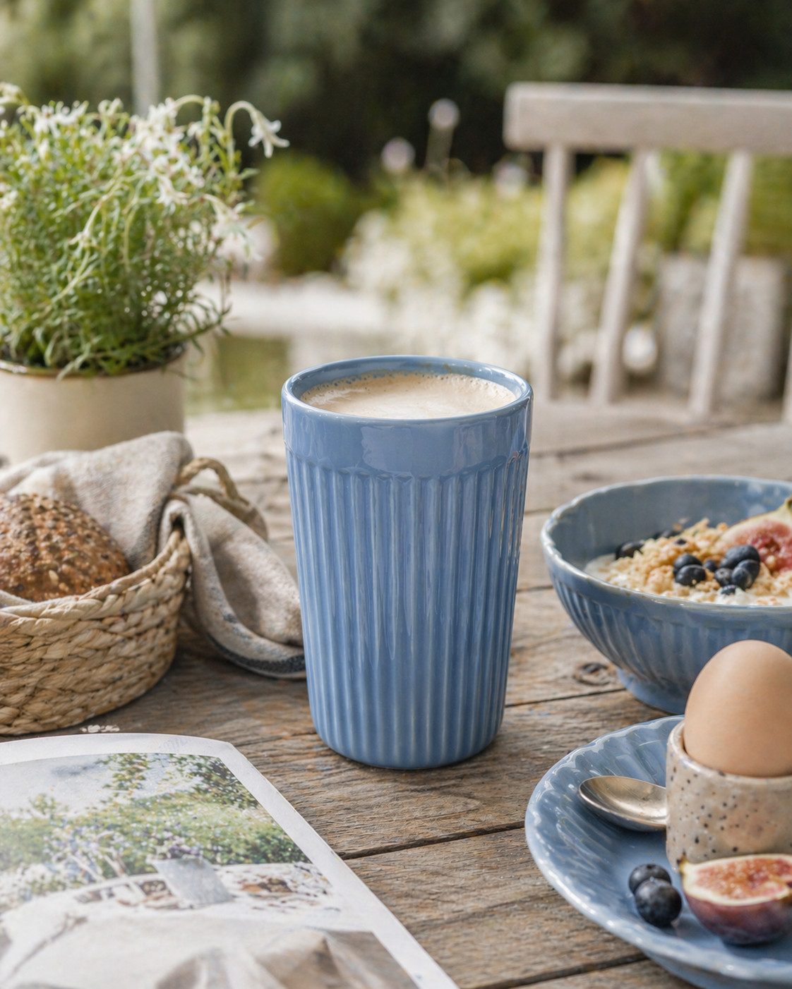 Ib Laursen Becher IB Laursen Café Latte Becher Mynte Blue Bell