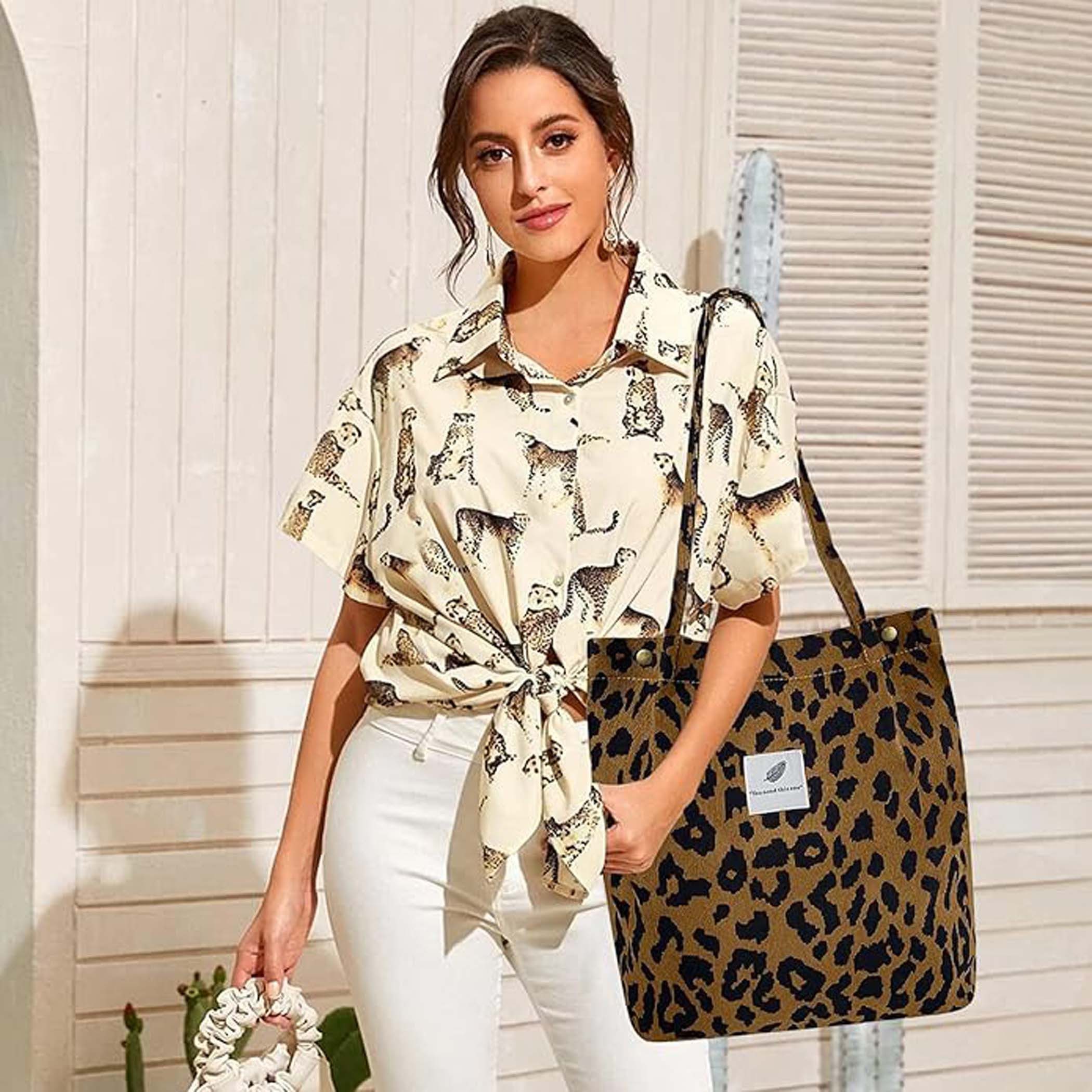 Bextsrack Schultertasche Damen Grosse Kapazität Canvas Tasche Tote Handtasche