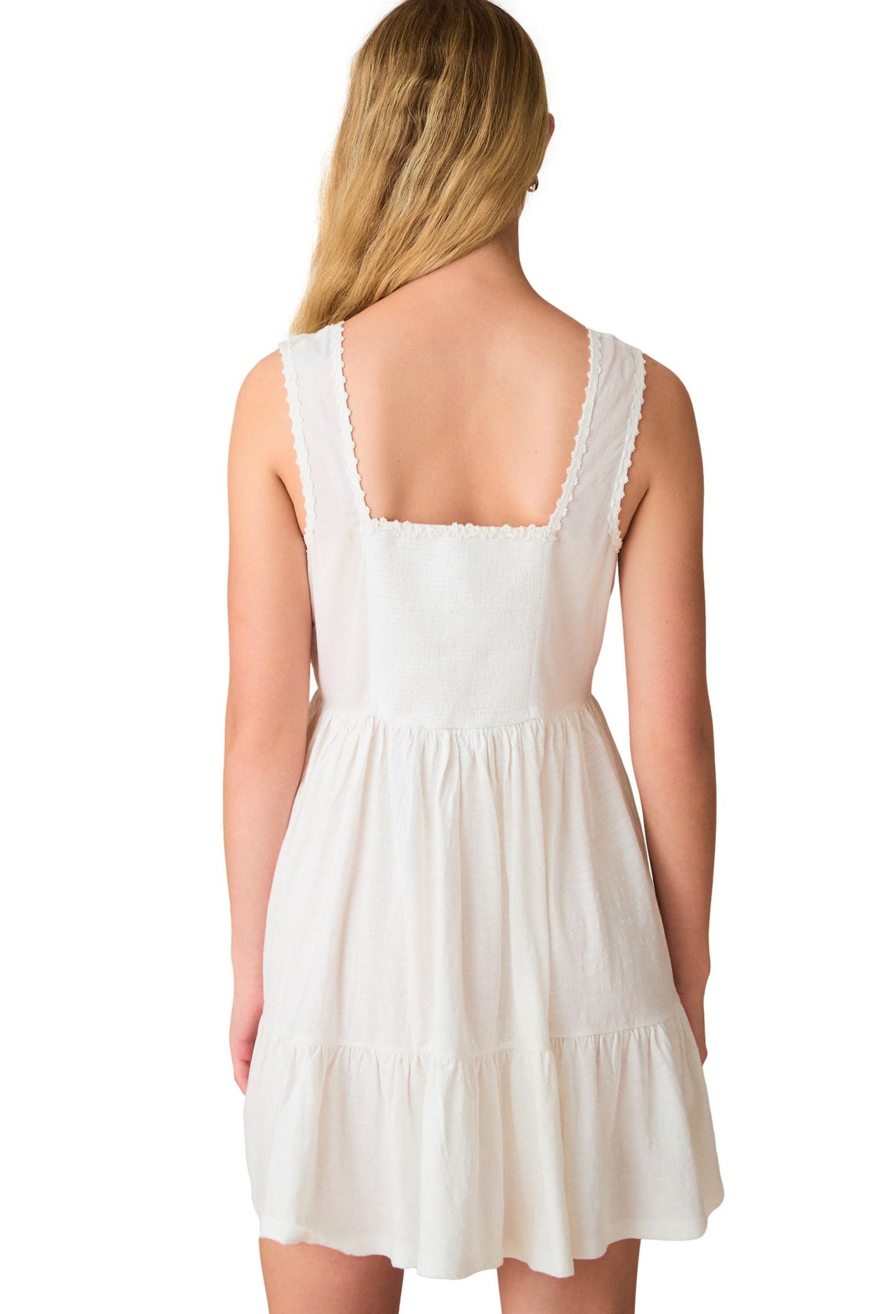 Next Jerseykleid Besticktes Korsettkleid aus 100 % Baumwolle (1-tlg) günstig online kaufen