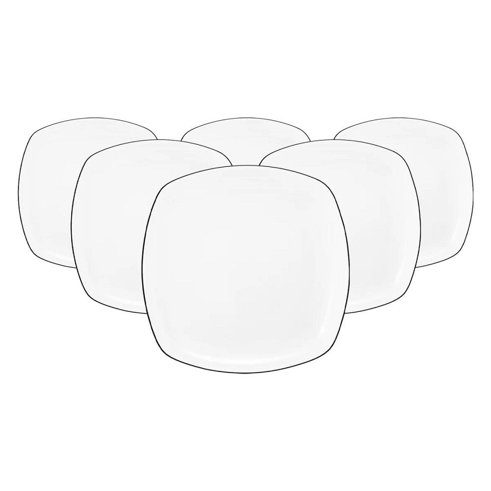 Seltmann Weiden Тарелка для завтрака Seltmann Weiden Lido Black Line eckig Тарелка для завтрака 20 cm 6er Set