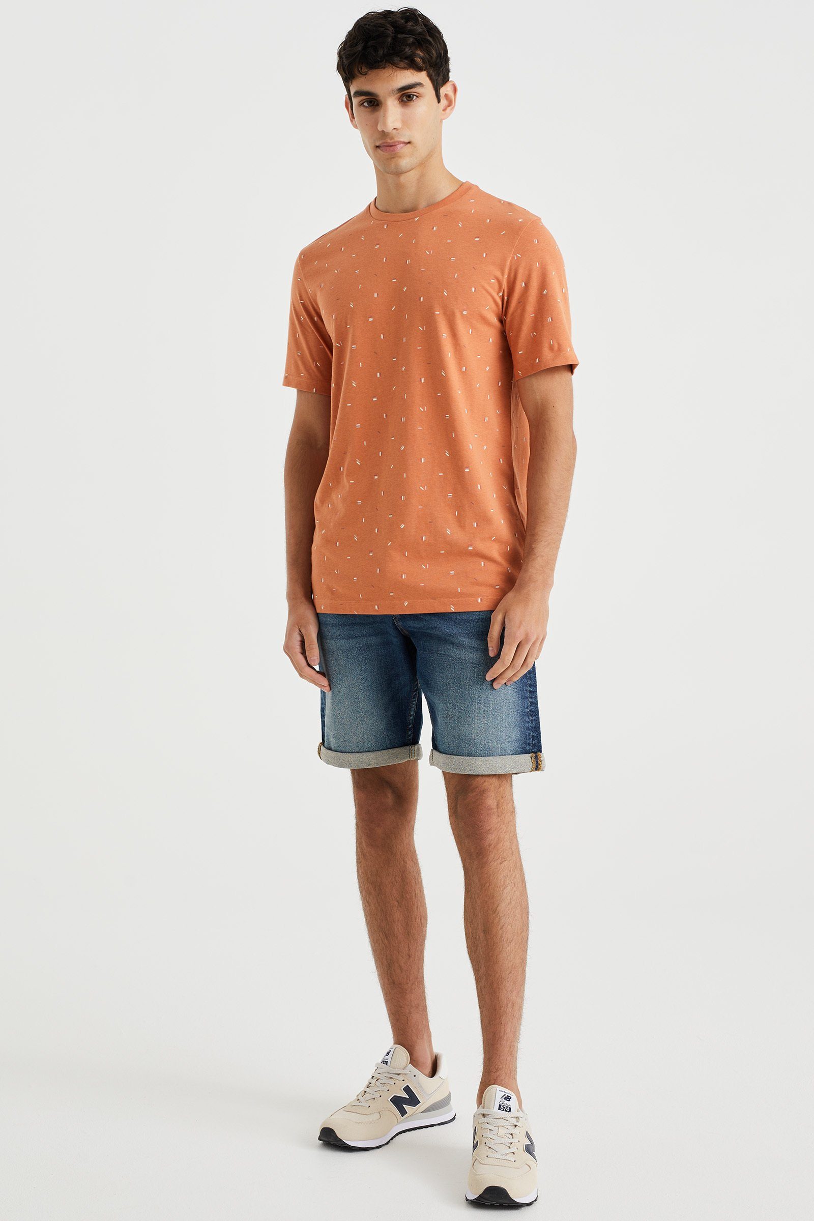 Orange T-Shirt WE Fashion (1-tlg)