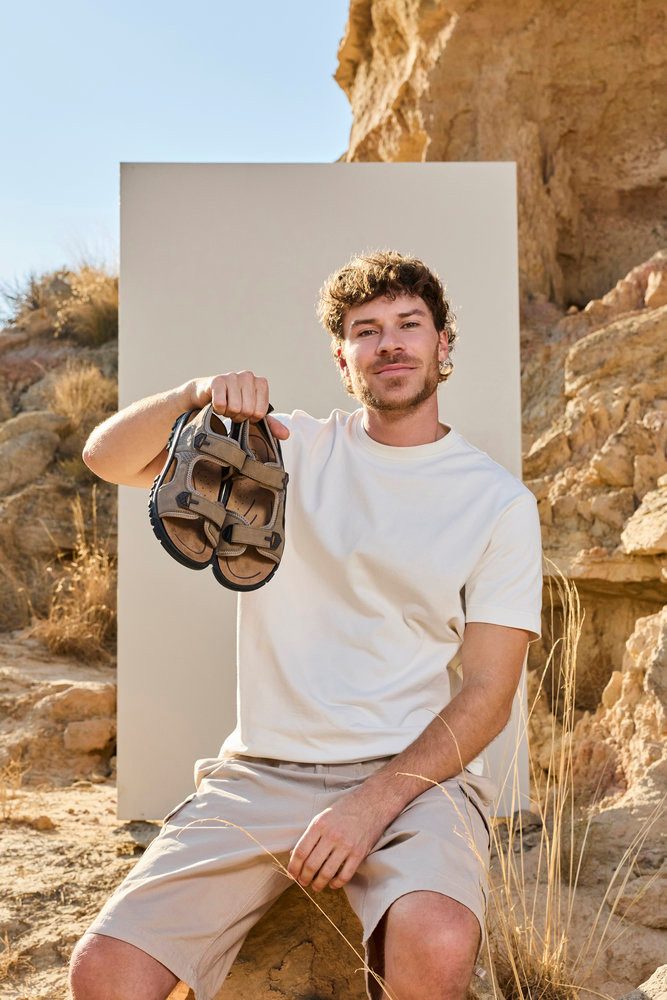 Rieker Sandale Trekkingsandale, Outdoorsandale, Sommerschuh mit Klettriemchen