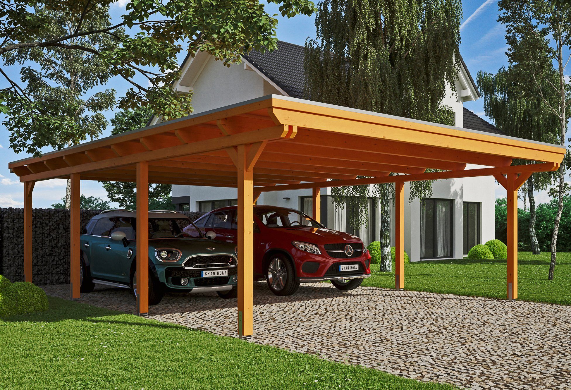 BxT: Skanholz 613x846 223 cm Doppelcarport cm, Einfahrtshöhe Emsland,