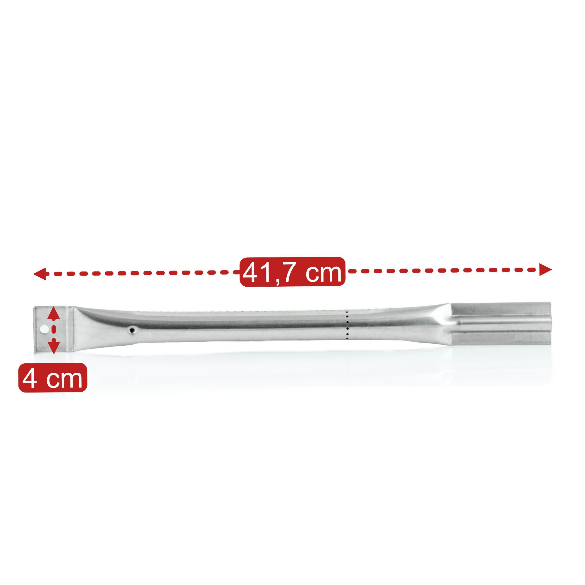BBQ-Toro Gasgrill Edelstahl Brenner, 41,7 x 4 cm, Ersatzbrenner für Gasgrill