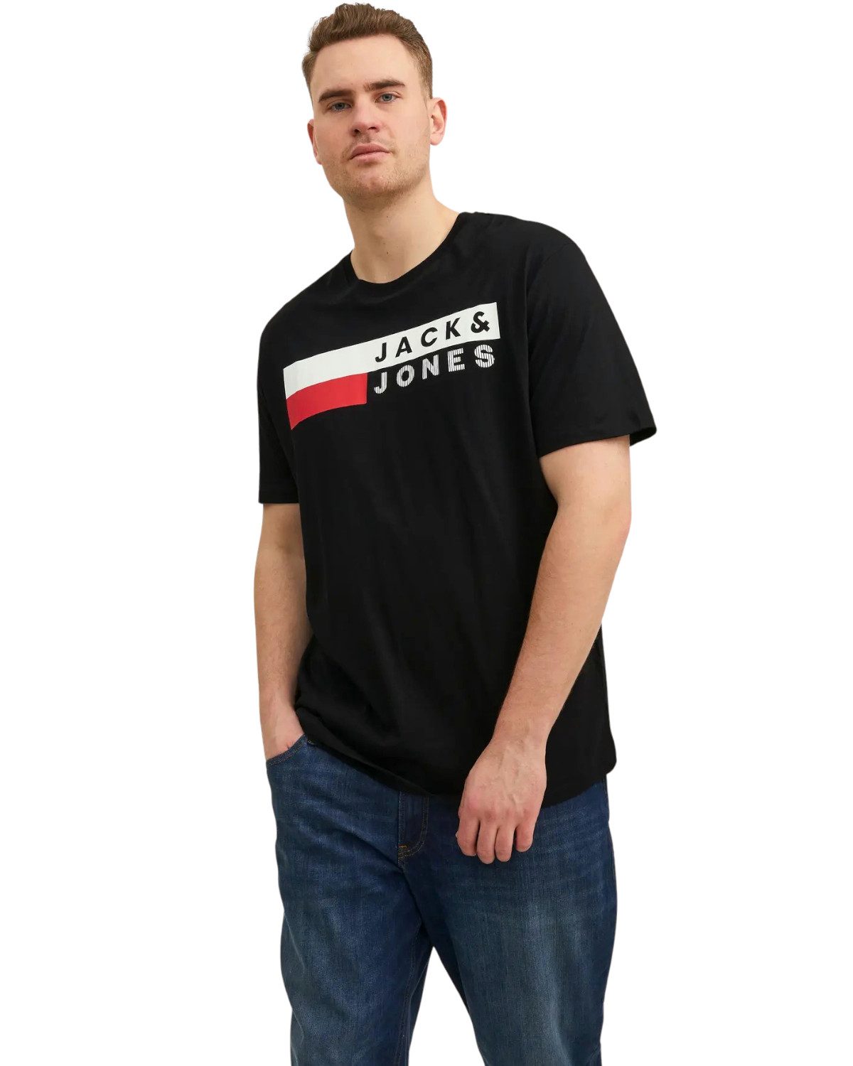 Jack & Jones PlusSize Print-Shirt (Spar-Set, 3er-Pack) Big Size Shirt Übergrößen Shirt