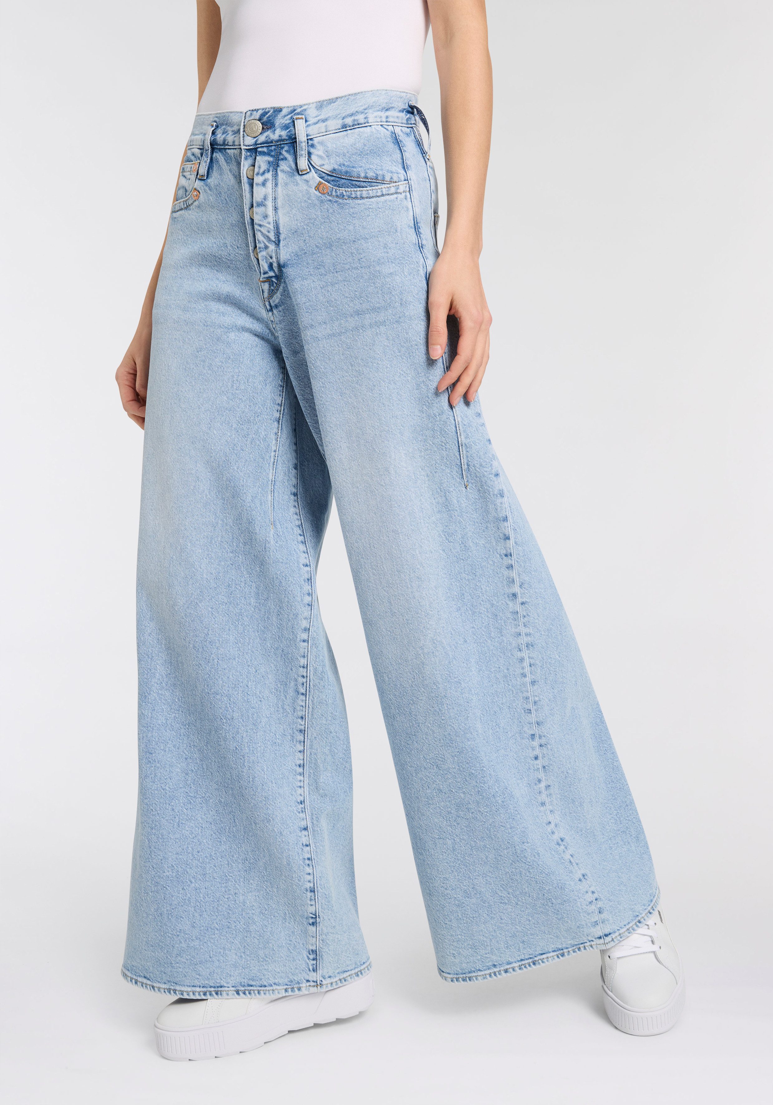 Herrlicher 5-Pocket-Jeans Shyra Palazzo Denim mit besonders weitem Bein günstig online kaufen