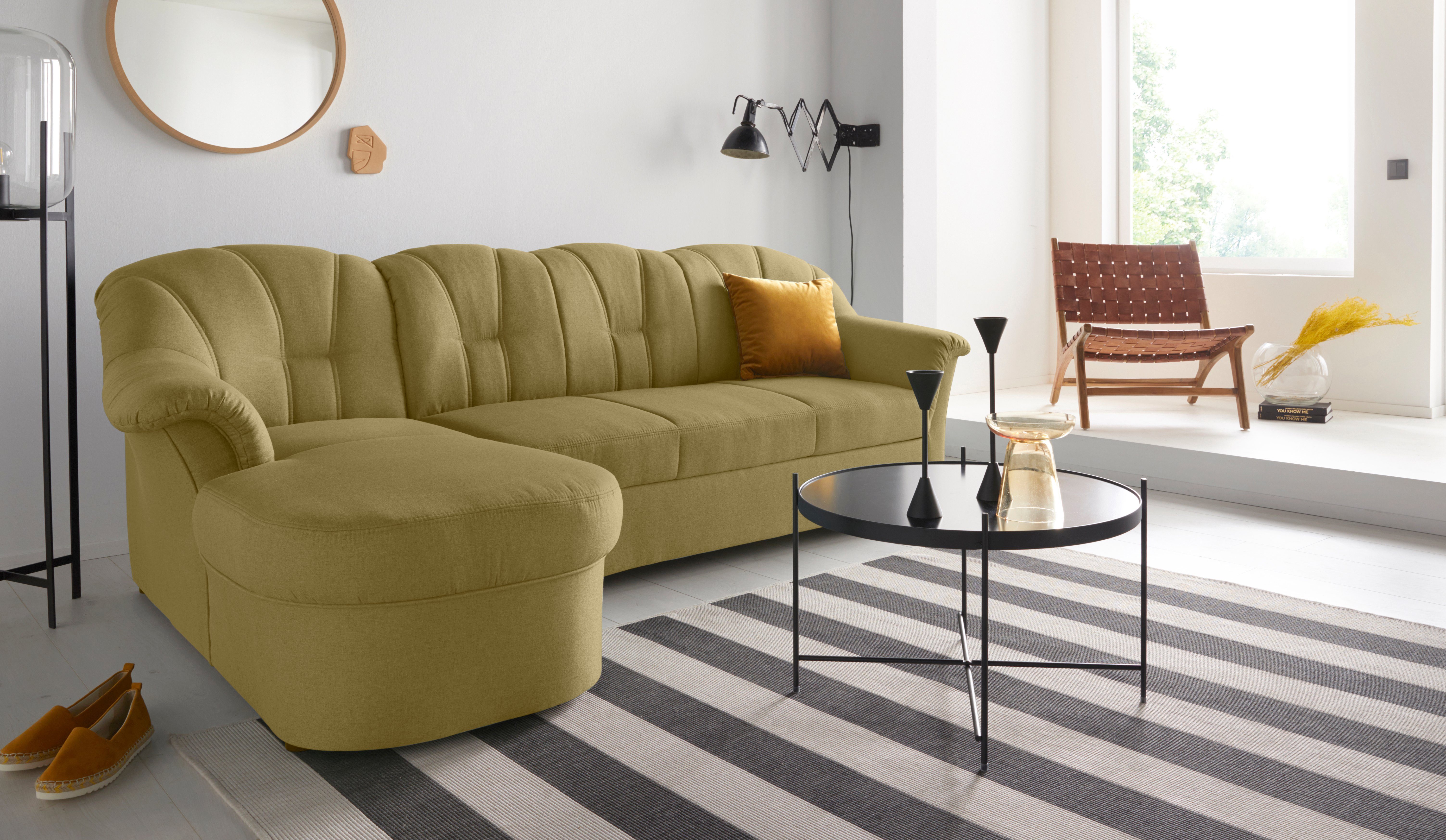 DOMO collection Ecksofa Papenburg, zeitlose Rückensteppung, günstig online kaufen