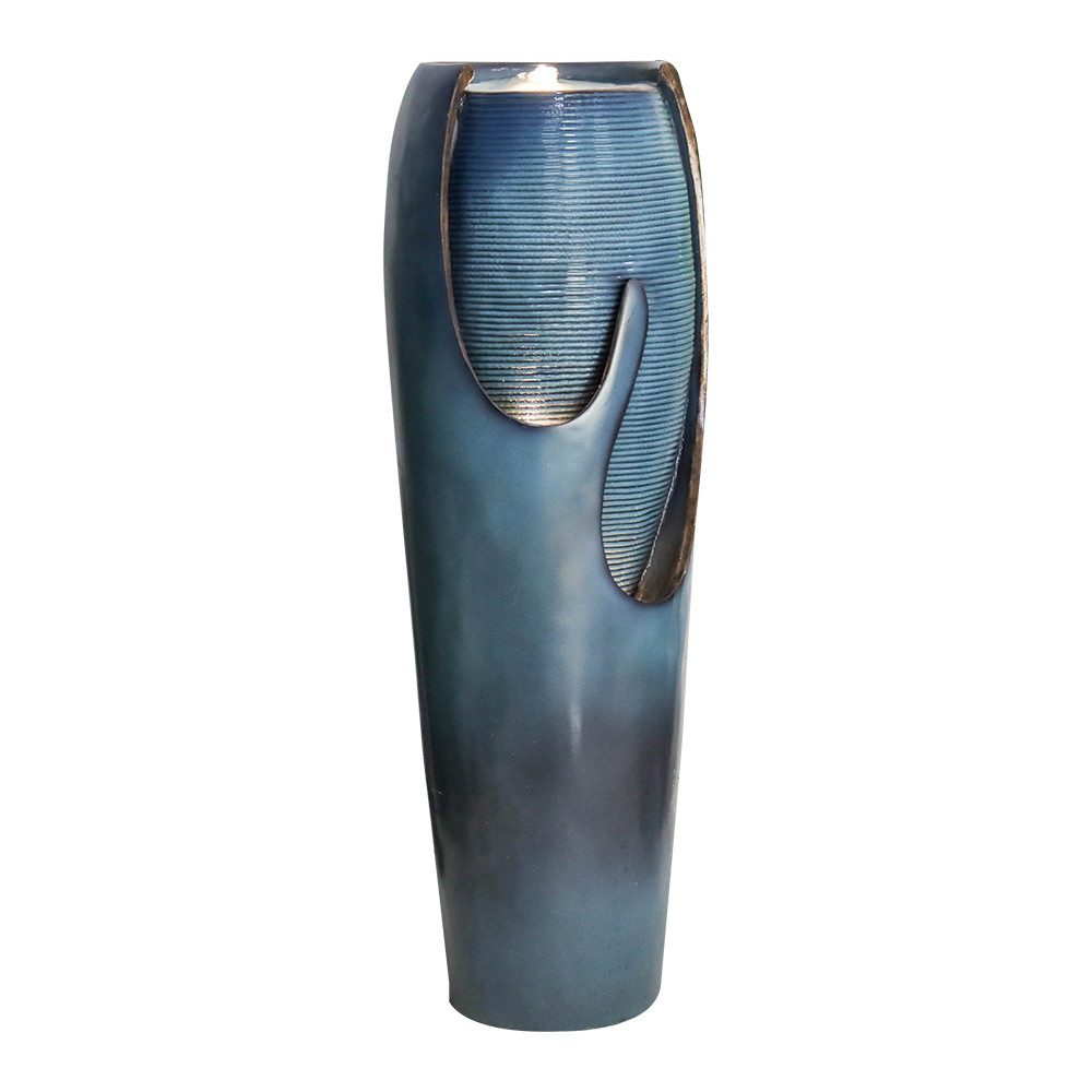 Rutaqian Wasserspiel 98 cm hoher LED-Wasserspiel – modernes Design,einzigartigen, Farben,Ideal für Garten, Terrasse & Innenhof.