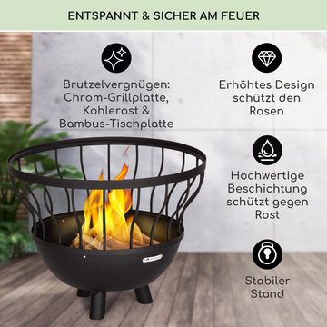 blumfeldt Feuerschale Nantai, (Set), Garten mit Grill Feuerkorb Feuerstelle Outdoor