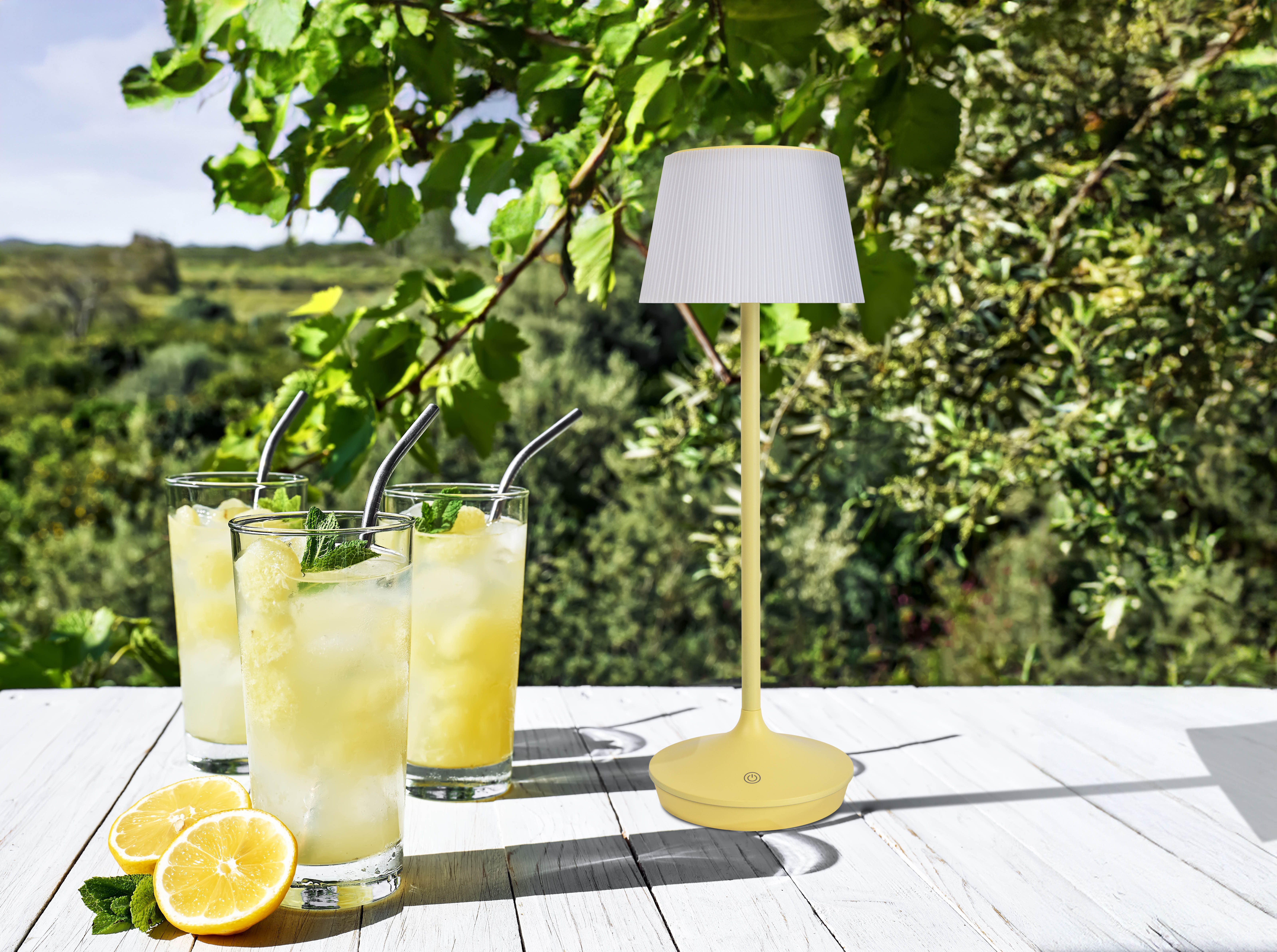 näve LED Tischleuchte Solarleuchte / Akkuleuchte "EMMI", Dimmer, Dimmfunktion, Ein-/Ausschalter, Farbsteuerung, USB-Ladefunktion, mehrere Helligkeitsstufen, LED fest integriert, Kaltweiß, Neutralweiß, Warmweiß, Solarbetrieb, Akkubetrieb, CCT, Berührungssensor, Akkutischleuchte