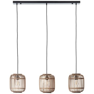 Brilliant Pendelleuchte Woodrow, Lampe Woodrow Pendelleuchte 3flg hellbraun 3x A60, E27, 60W, geeigne