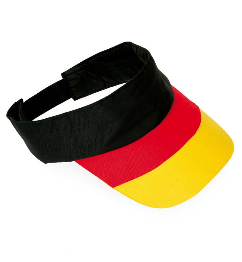 Fries Baseball Cap Deutschland Sonnenblende Kappe Mütze Cap EM Fußball Schwarz Rot Gold