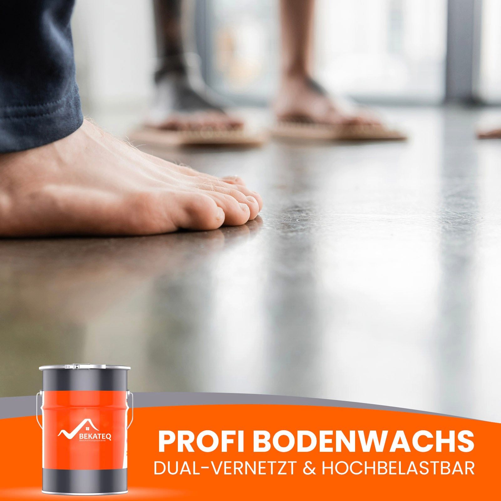 BEKATEQ Bodenversiegelung BE-760 Wachs Versiegelung in seidenmatt für Bodenbeschichtung, seidenmatte Oberfläche, Schnelle Trocknung, Hohe Schutzwirkung