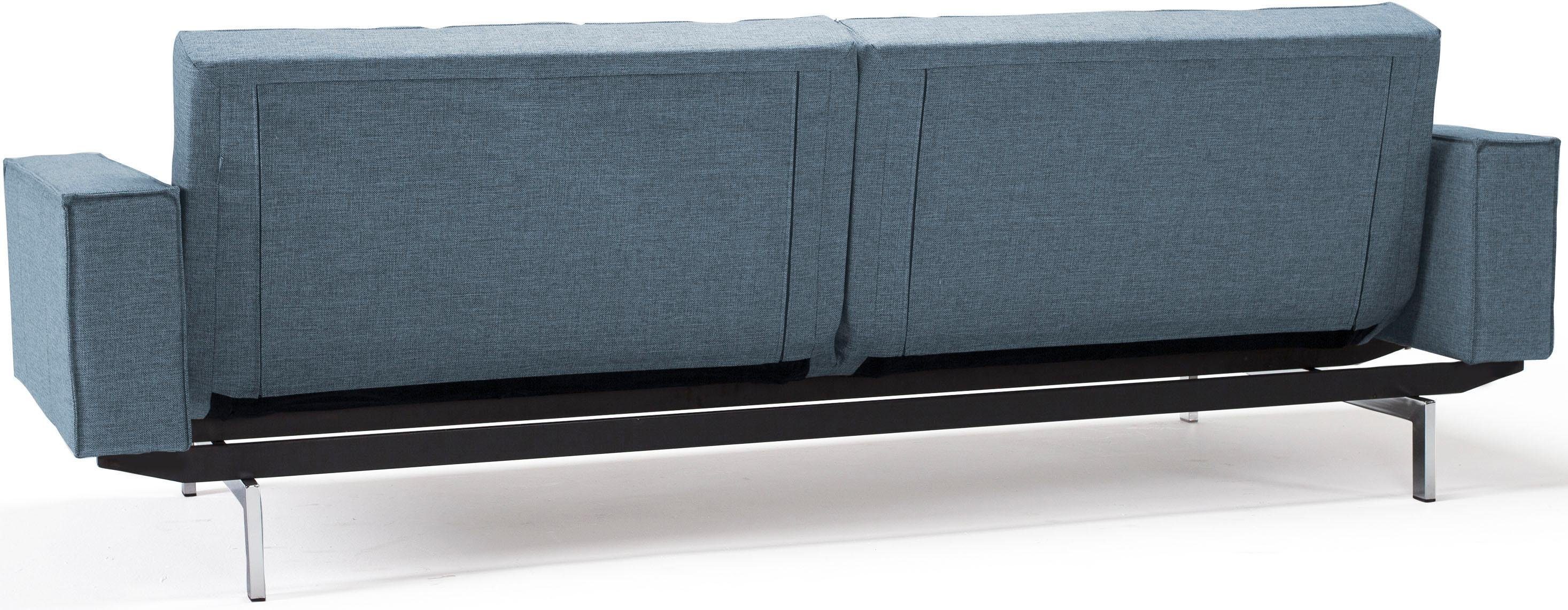 INNOVATION LIVING ™ Sofa Splitback, Armlehne mit chromglänzenden Design Beinen, in und skandinavischen