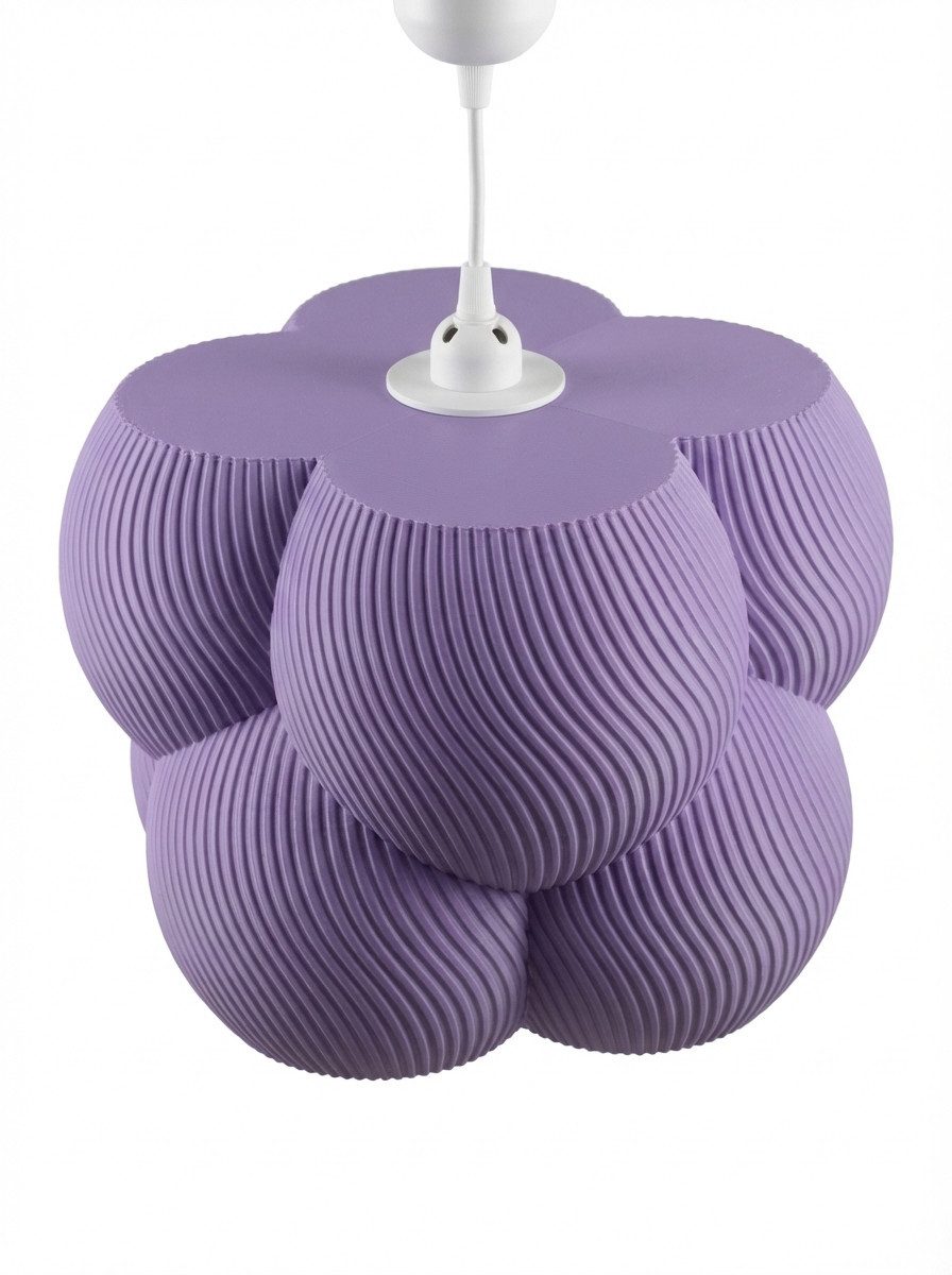 Roomberry Lampenschirm Bubble Hängelampe Pendelleuchte E27 rund, weiß beige rosa lila grau 25-35cm