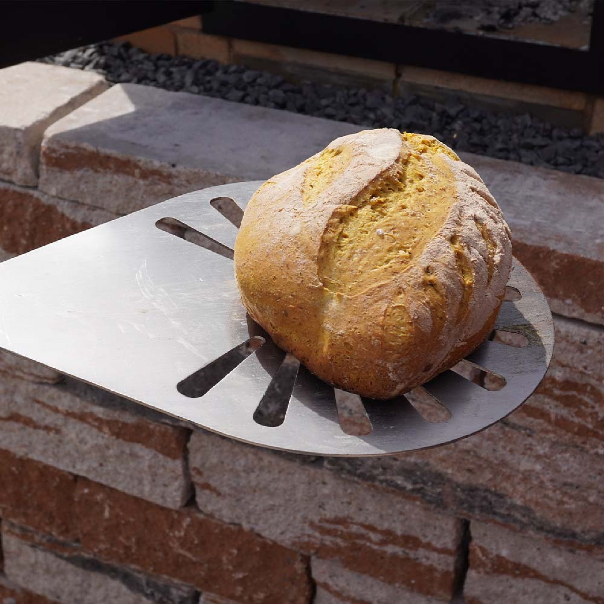 Feuerfest 123 GmbH Pizzaschieber Pizzaschieber Edelstahl rund XL