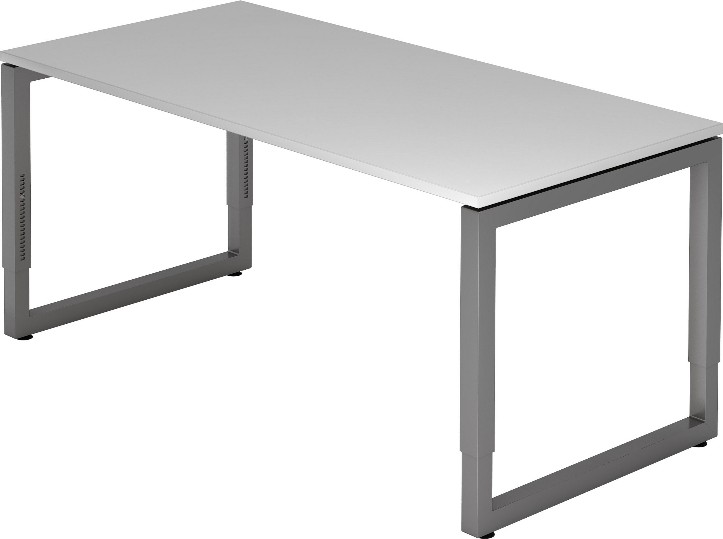 bümö Schreibtisch Schreibtisch Serie-R, Rechteck: Graphit Grau Gestell: Dekor: 80 - - 160 cm x