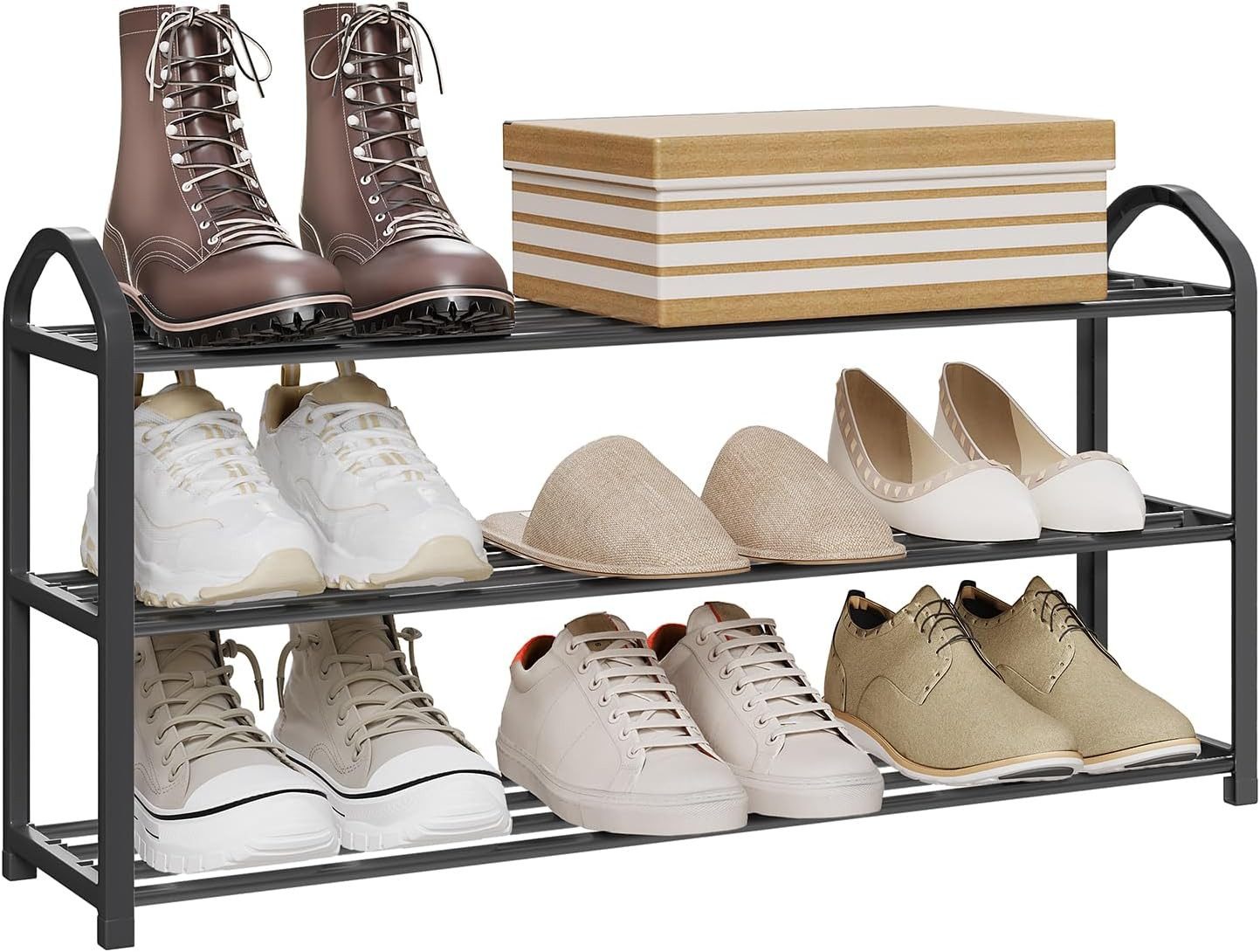 Woltu Schuhregal, 1-tlg., 3 Schicht für 12 Paare Schuhe, XXL Ständer Regale günstig online kaufen