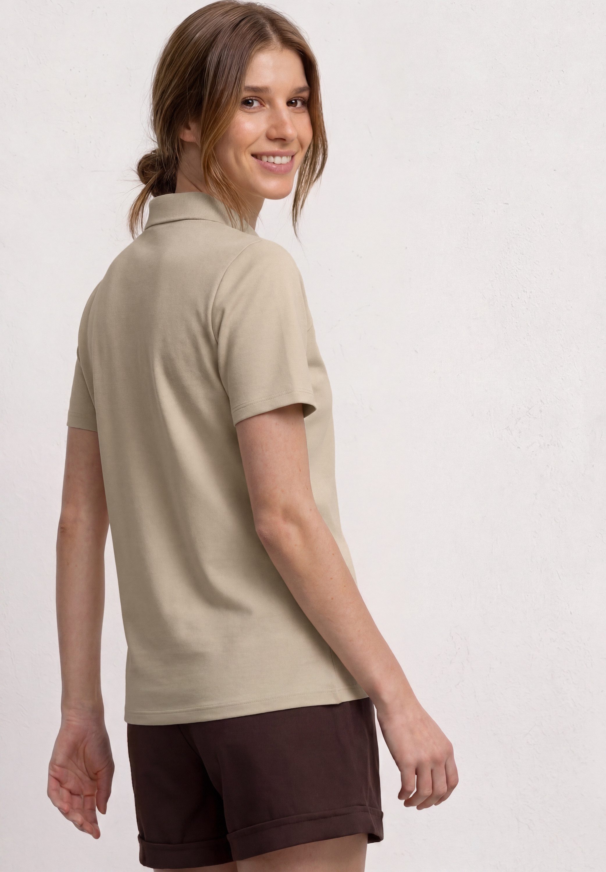 STREET ONE Poloshirt aus Baumwolle mit Stretchante