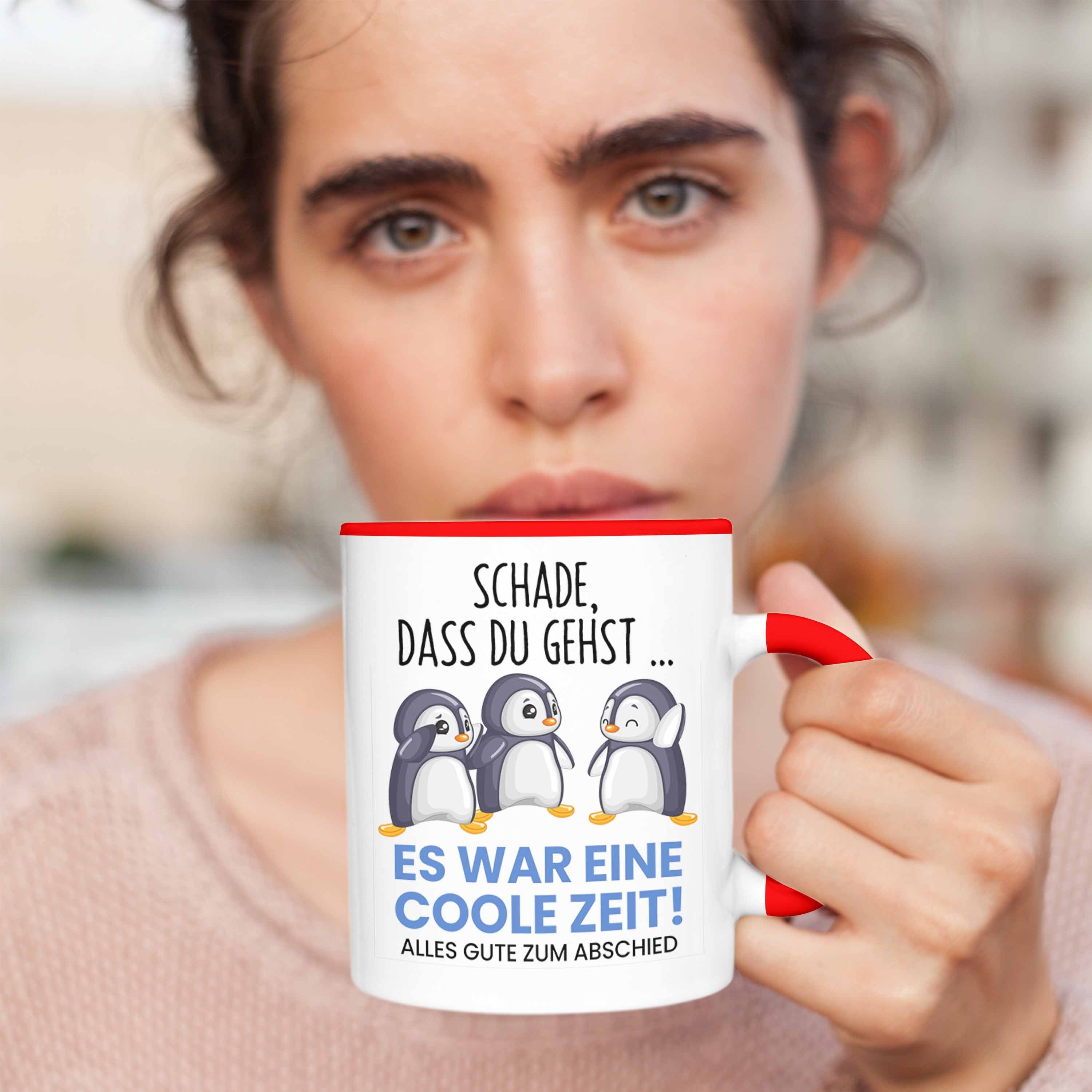 Jobwechel Du Geschenk Tasse Abschied Dass Trendation Rot Tasse Gehst Schade Abschiedsg zum