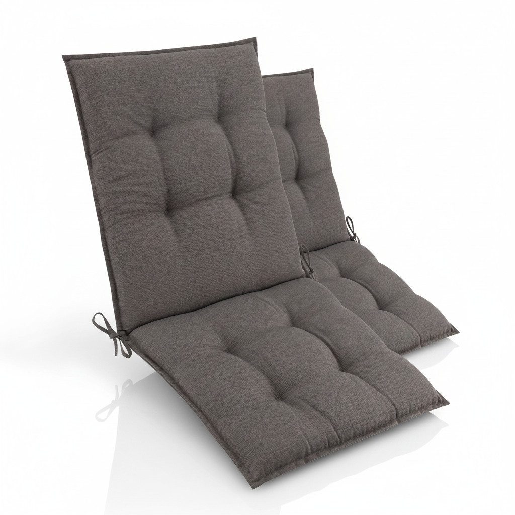 Beautissu Sitzauflage, (2 St), strapazierfähiges Strukturpolster, UV-Lichtechtheit 5