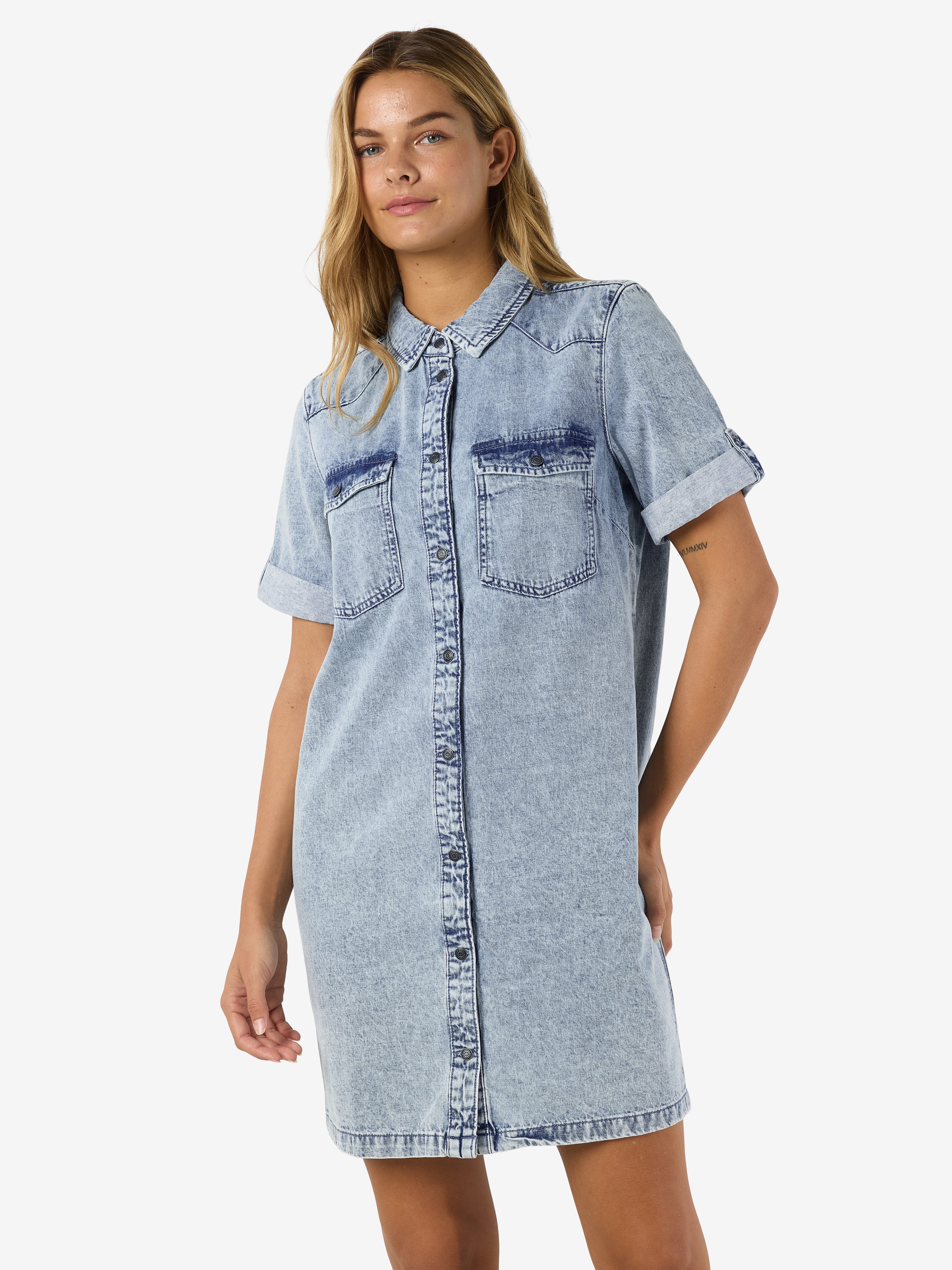 Noisy may Jeanskleid NMNEW SIGNE S/S DENIM DRESS VI003LB NOOS günstig online kaufen