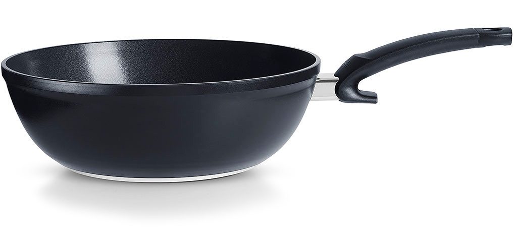 Fissler Wok Ceratal® Orbit Black, Aluminium (1-tlg), gesünderes Kochen mit Antihaft-Effekt, hergestellt ohne PFAS/PTFE