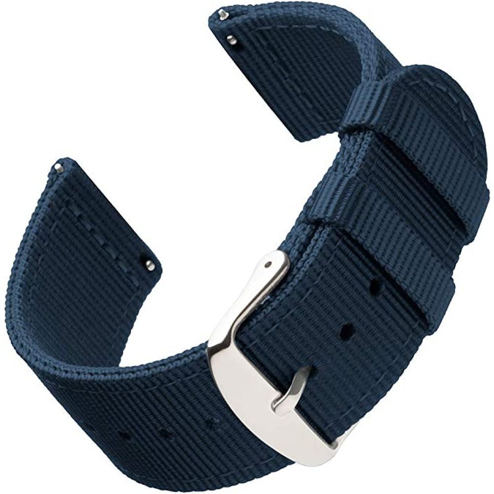 GelldG Armband Uhrenarmbänder aus Nylon mit Schnellverschluss tiefblau(2cm)