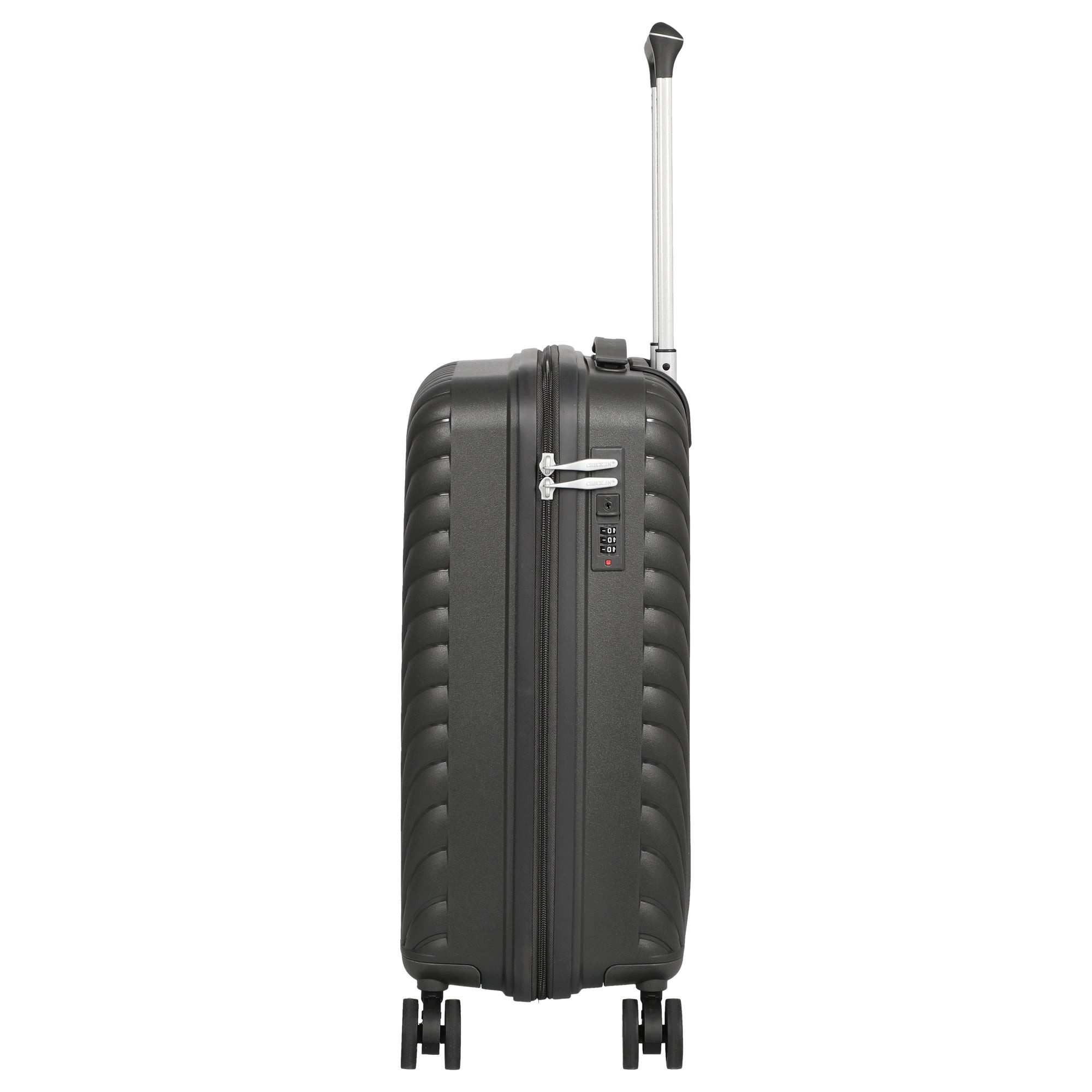 CHECK.IN® Koffer Sydney- 4-Rollen-Trolley S 55 cm (anthrazit), 4 Rollen