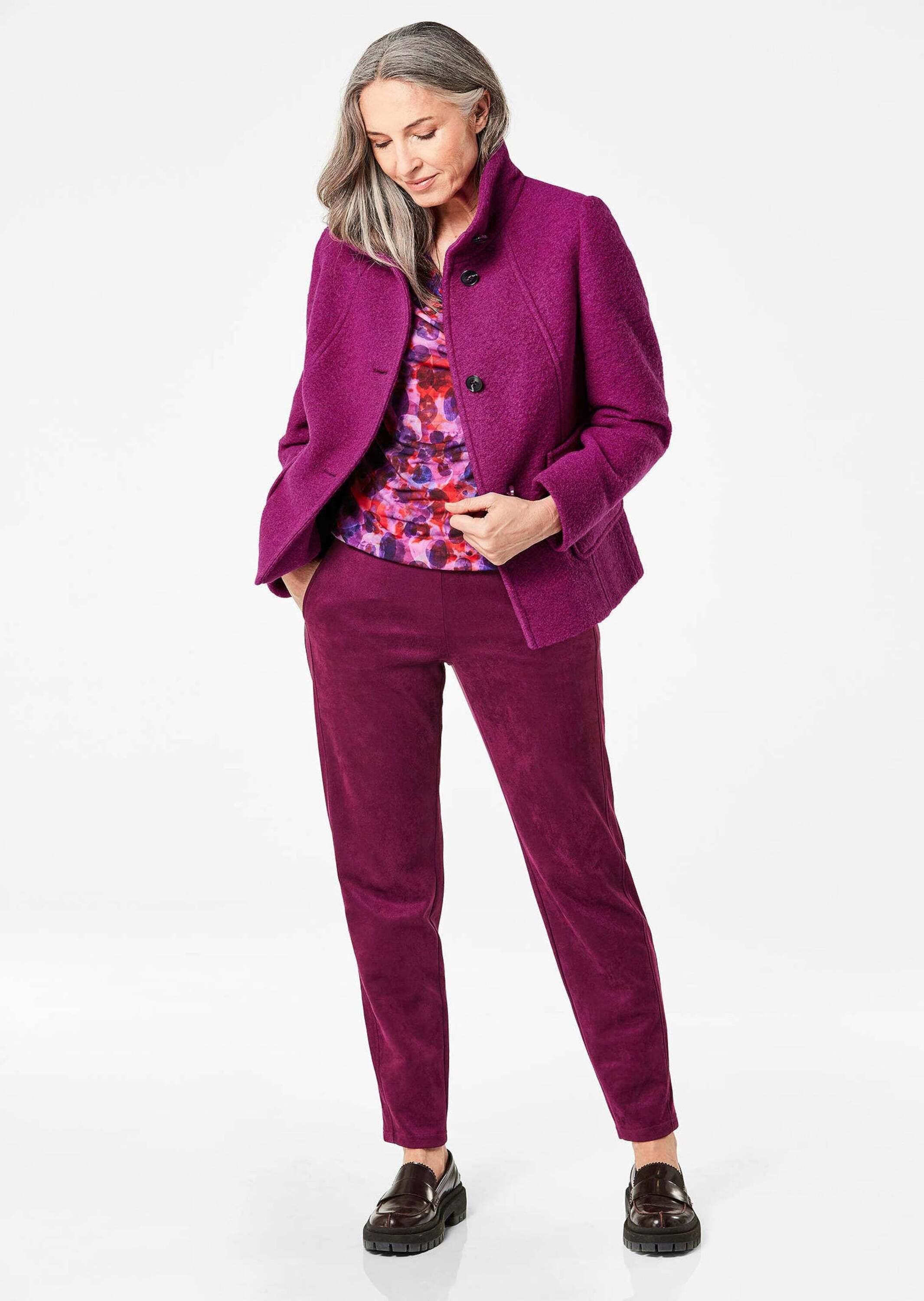 GOLDNER Wolljacke Elegante Kurzjacke mit Stehkragen Businessjacke mit Knopf günstig online kaufen