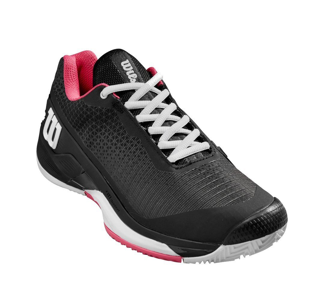 Wilson Rush Pro 4.0 Clay/Sandplatz 2024 schwarz/pink/weiss Damen Tennisschuh