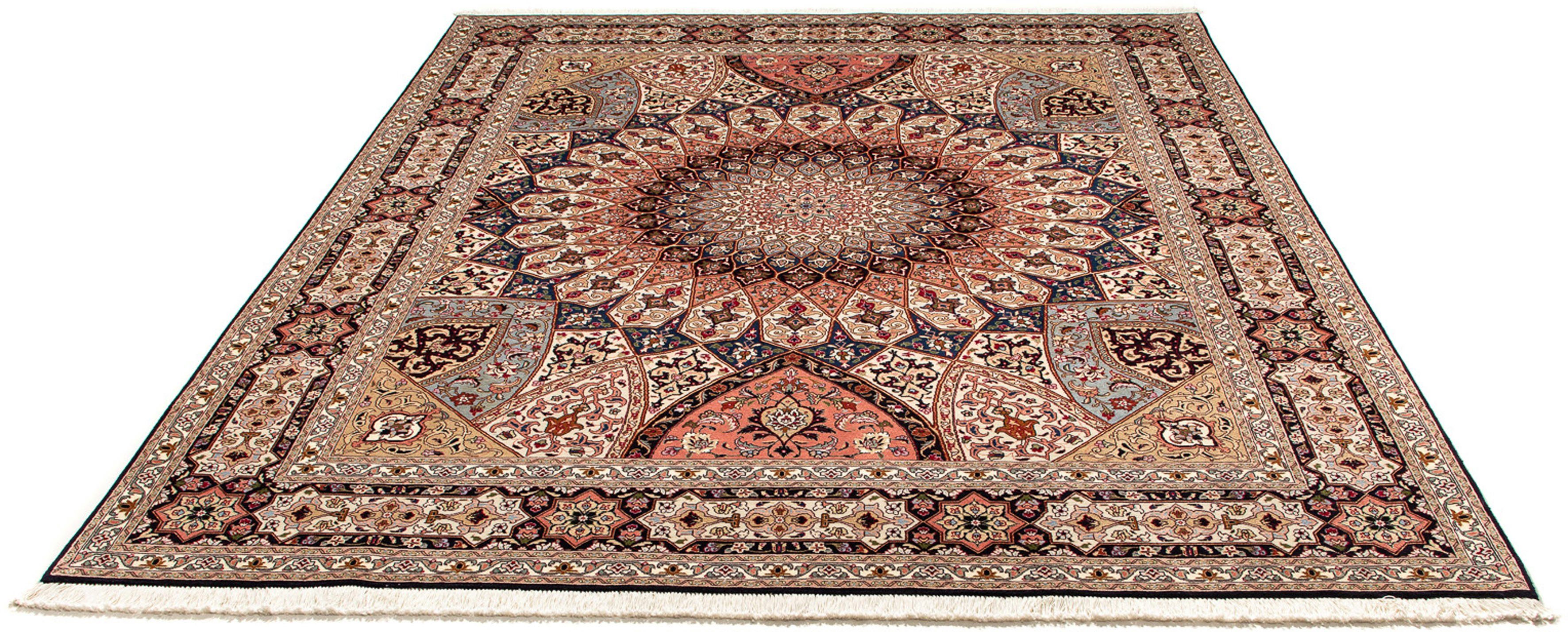 Orientteppich Perser - Täbriz - Royal - 242 x 202 cm - mehrfarbig, morgenland, rechteckig, Höhe: 7 mm, Wohnzimmer, Handgeknüpft, Einzelstück mit Zertifikat