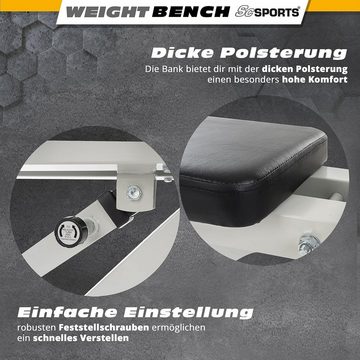 ScSPORTS® Hantelbank Trainingsbank Schrägbank Flachbank Bauchtrainer Fitnessbank, (1-tlg)