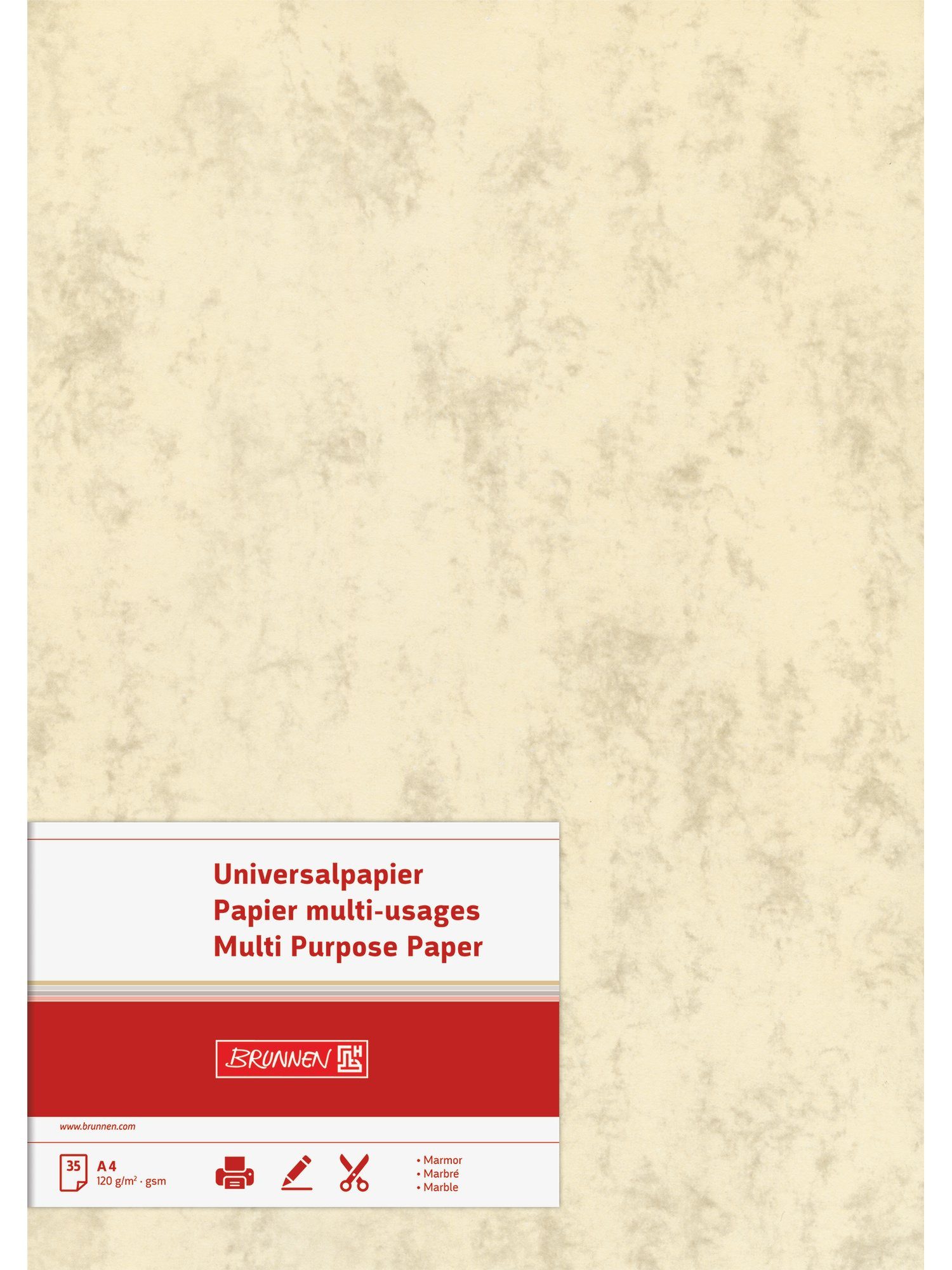 Baier Kindersitz Drucker- und Kopierpapier Multifunktionspapier Chamois A4 120 g/m² 35 Blatt