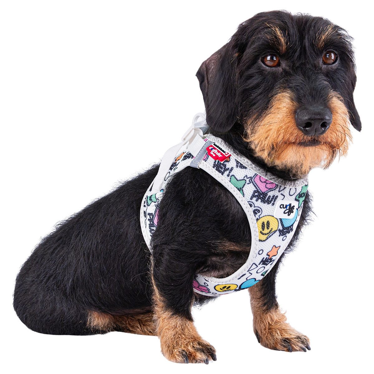 Curli Hunde-Geschirr Clasp Vest Geschirr Limited Edition 25 Comic Light-Gra günstig online kaufen