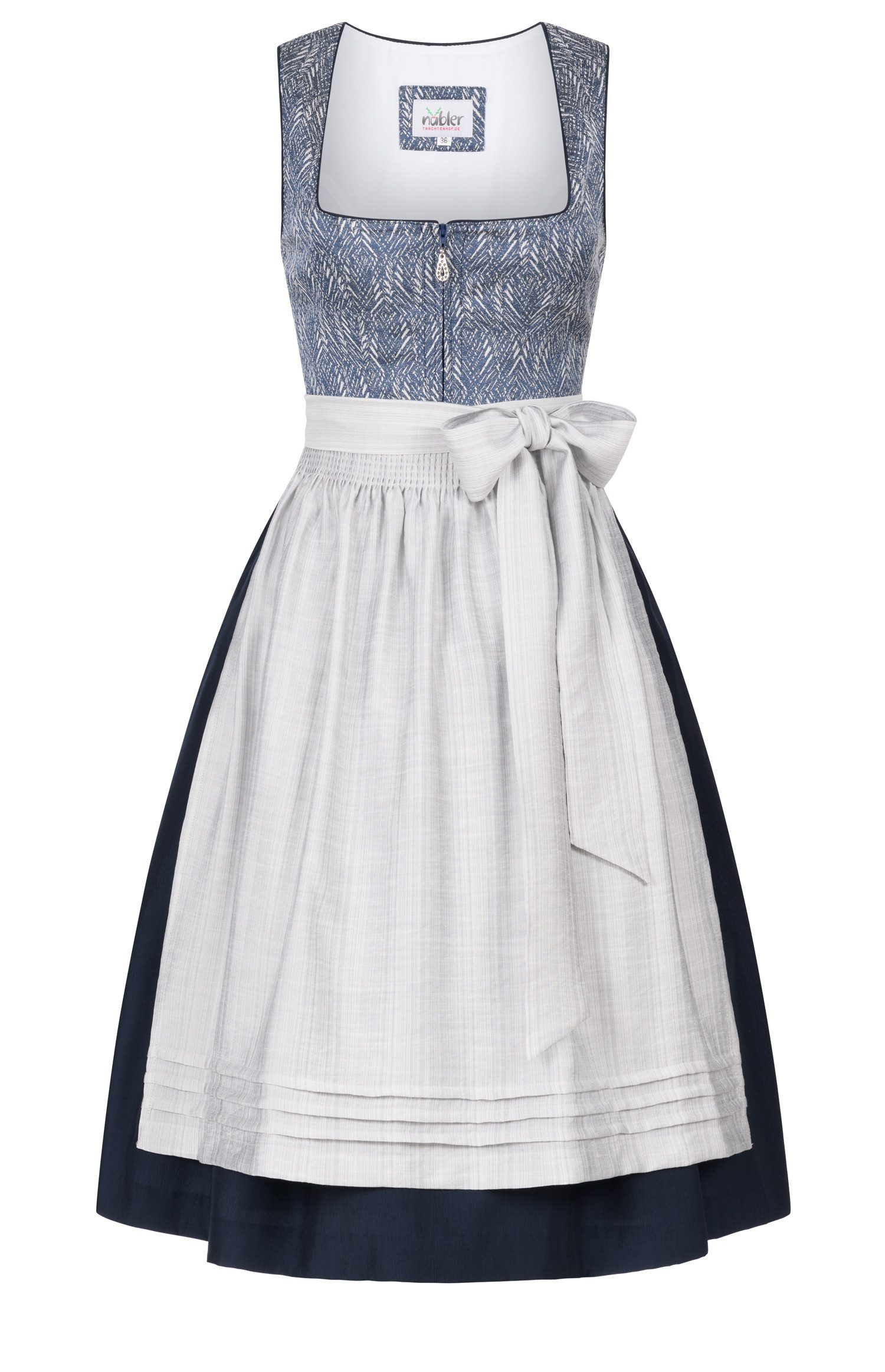 Nübler Trachtenkleid Mididirndl Frauke in Blau günstig online kaufen
