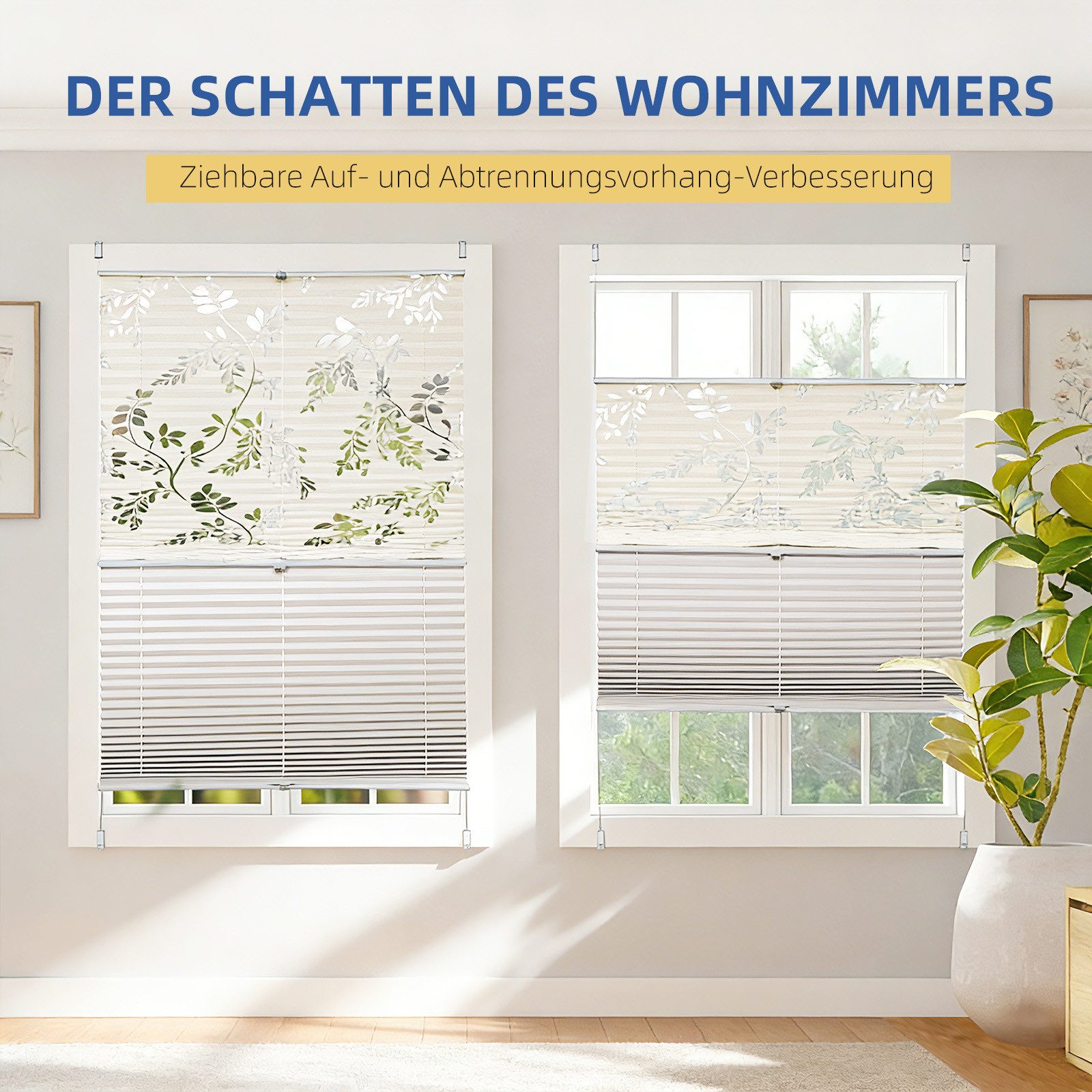 Sekey Plissee Doppelplissee Day+Night Verdunkelung ohne Bohren verspannt Li günstig online kaufen