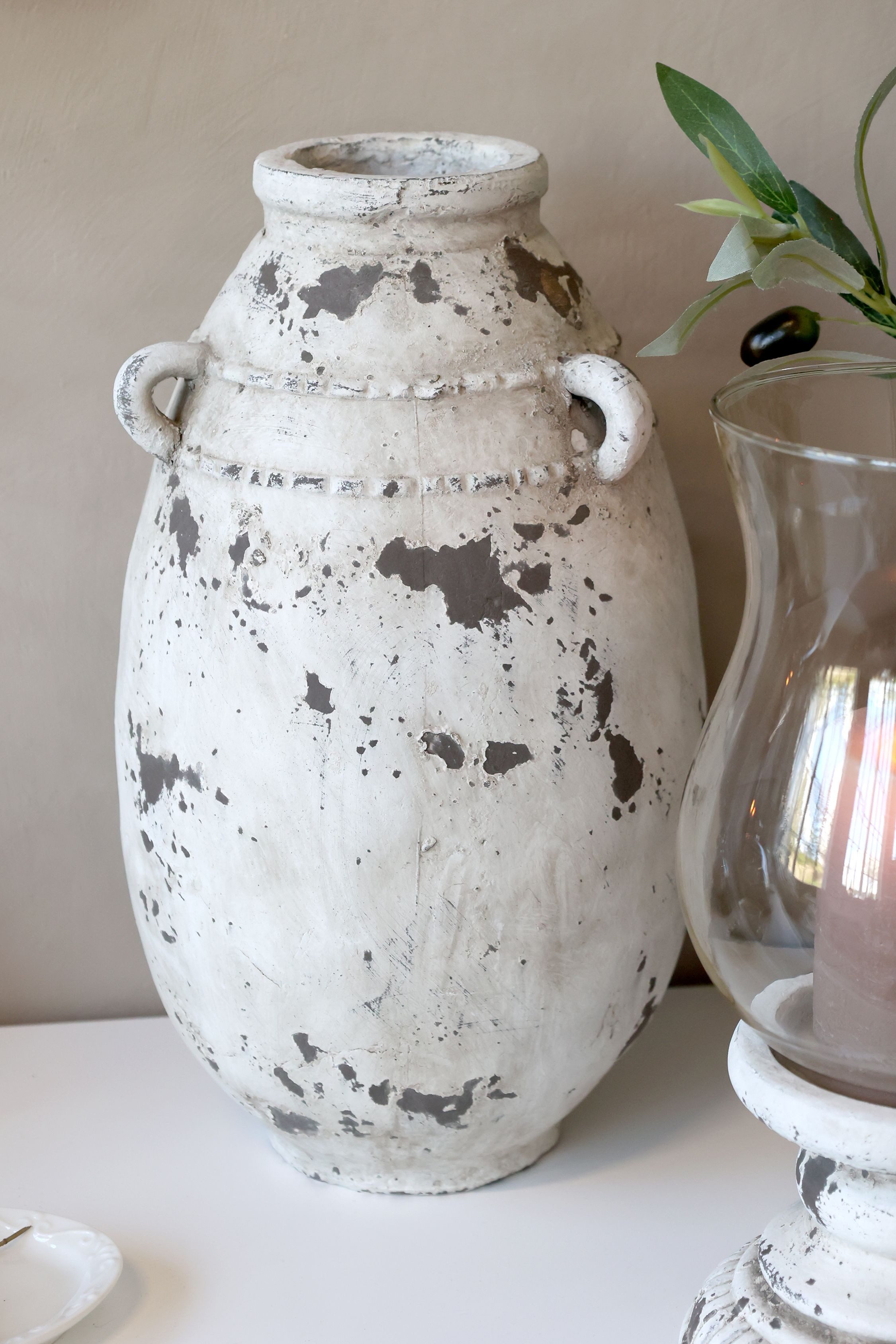 Dekovase Chic Antique Frejus Vase creme antique Vintage H36 D21 cm