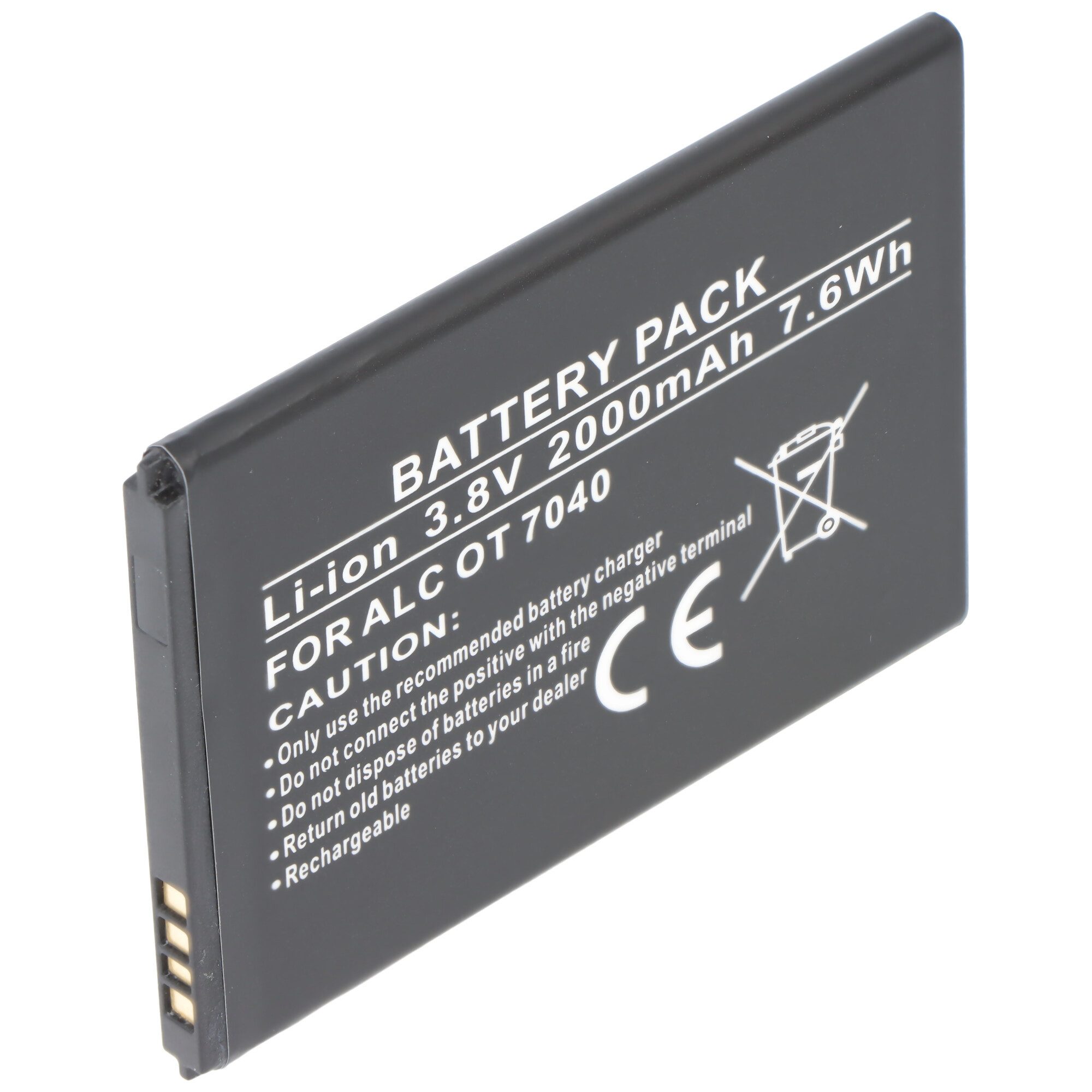 Akku passend für Alcatel One Touch Pop C7, TLi019B1 3,8 Volt, 2000mAh Akku