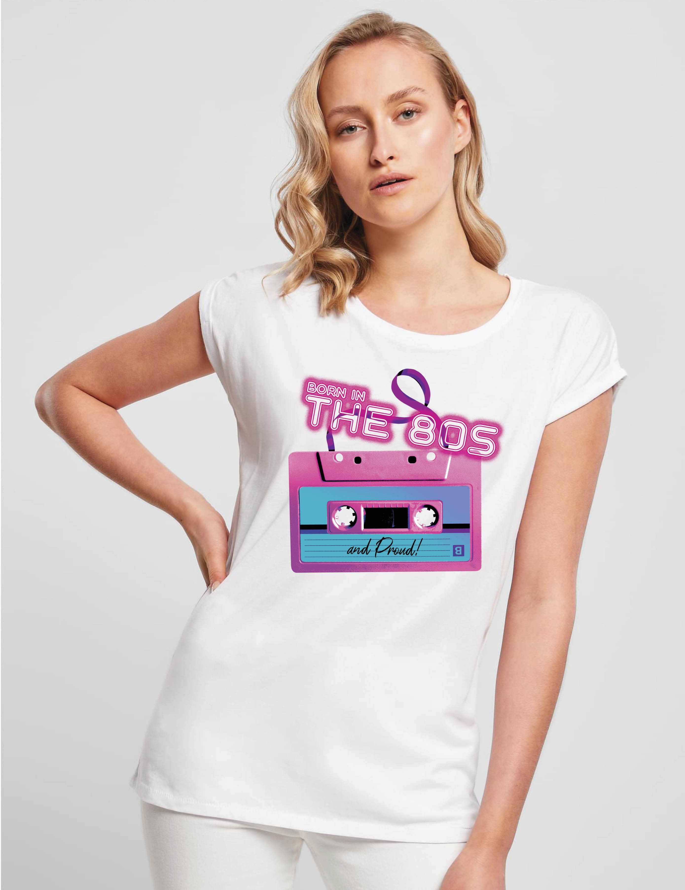 Youth Designz Print-Shirt "Born in The 80s" Damen T-Shirt Statement Geschenk Frauen Motiv mit stylischen Retro Aufdruck